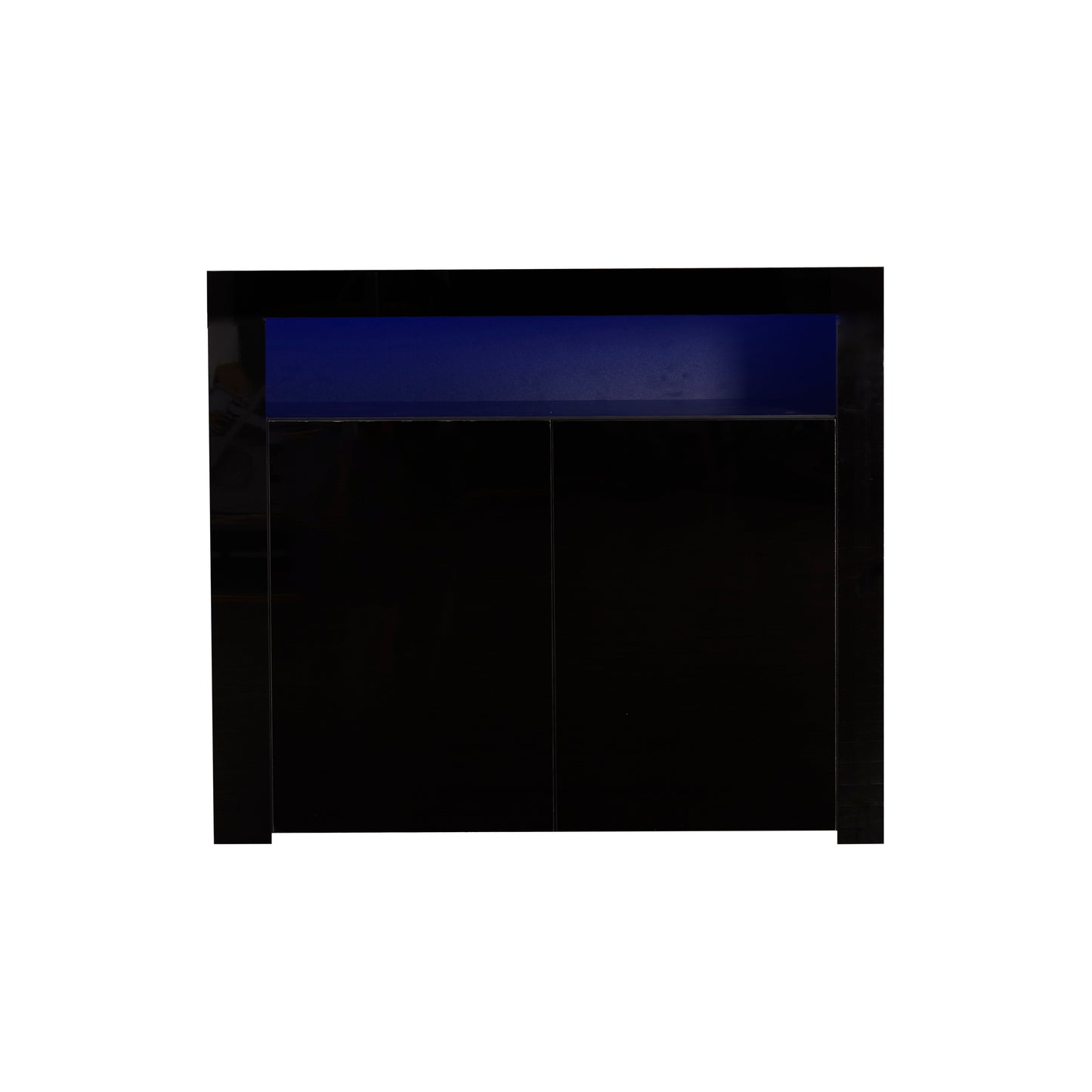 Glossy Glow Sideboard: Modern Storage Cabinet with LED Light