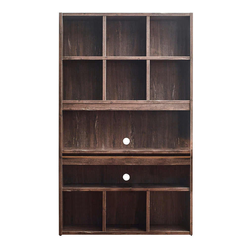 Grayson-D Wooden Desk with Shelf - Grey