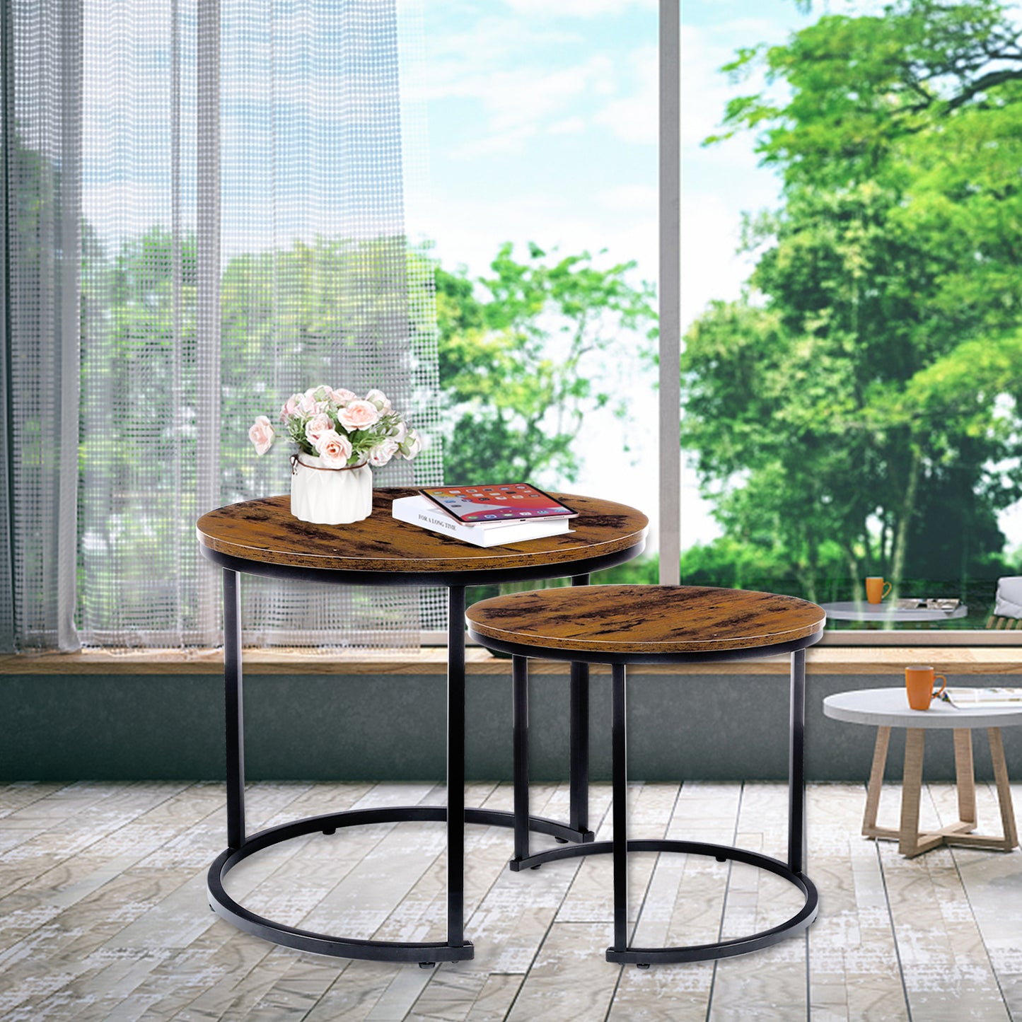 Wooden Blend Side Tables