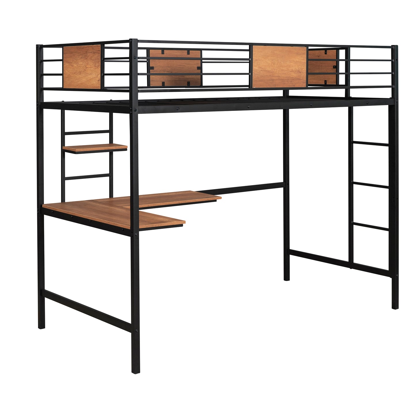 Venetian Vista Loft Bed With Desk -Black