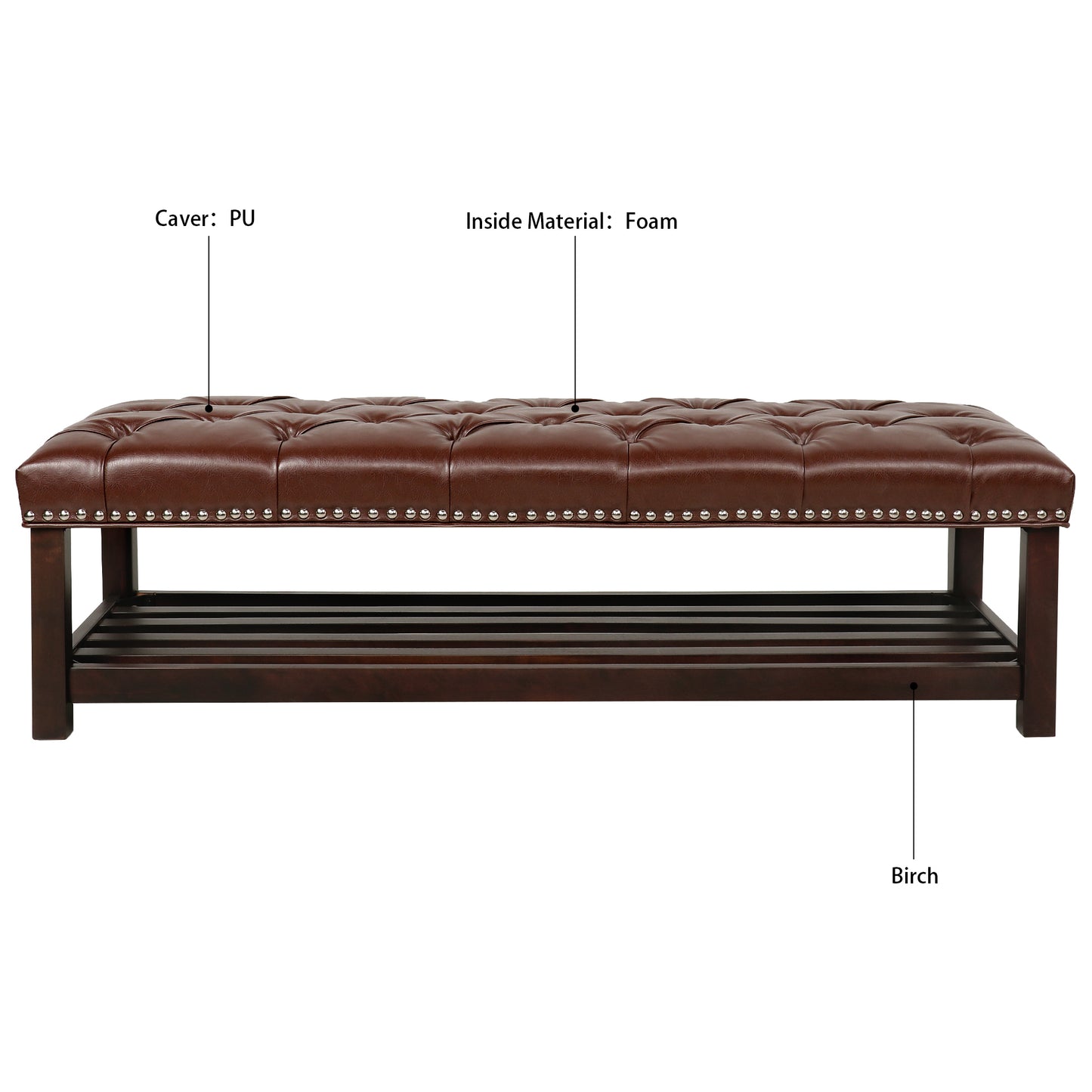 Woodland Retreat Bench - Dark Brown