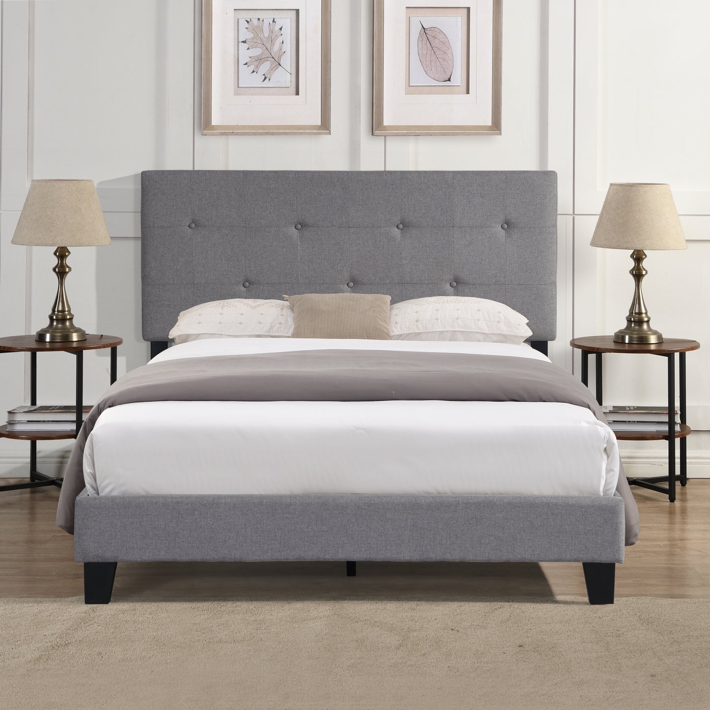Elegant Upholstered Platform Bed
