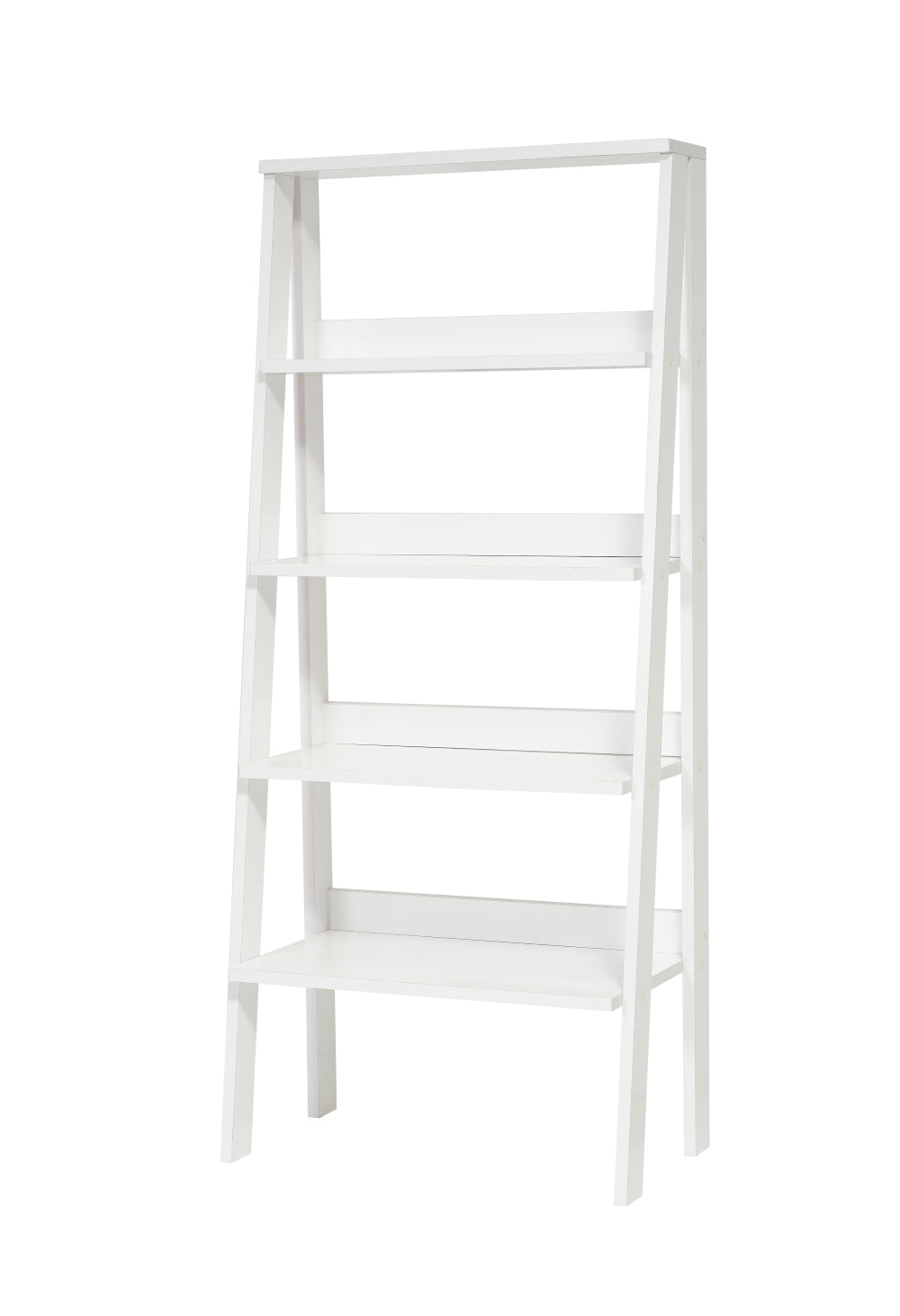 Otavio 5 Tier Modern Ladder Bookshelf - White