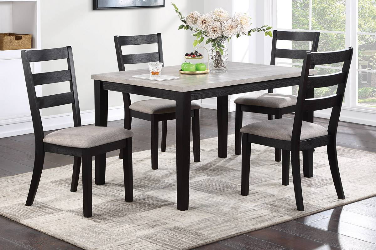Elegant Ebony 5pc Dining Ensemble