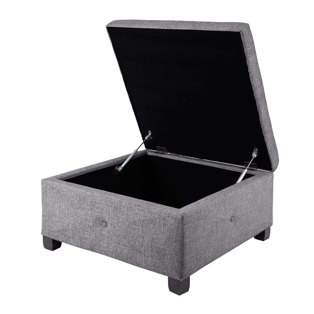 Alpine Button Tufted Storage Ottoman