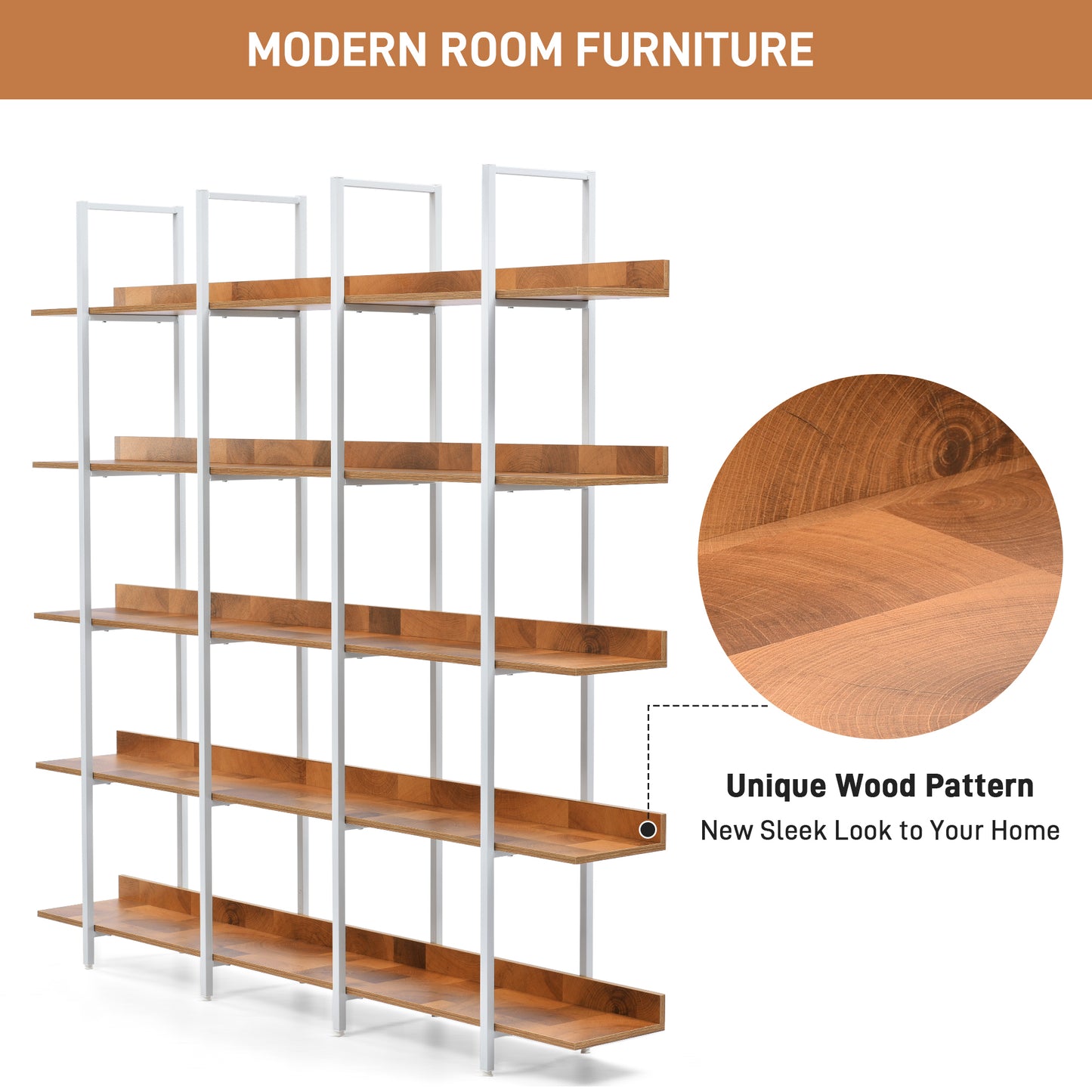 Vintage Industrial Style Shelf - Brown
