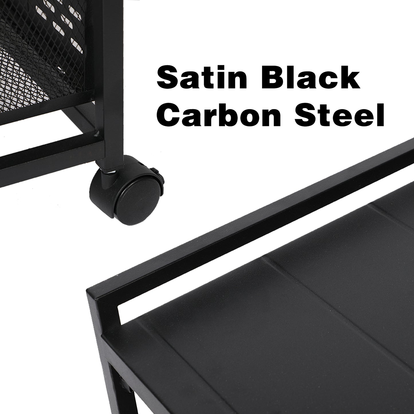 Mesh Steel Office File Cabinet - Black