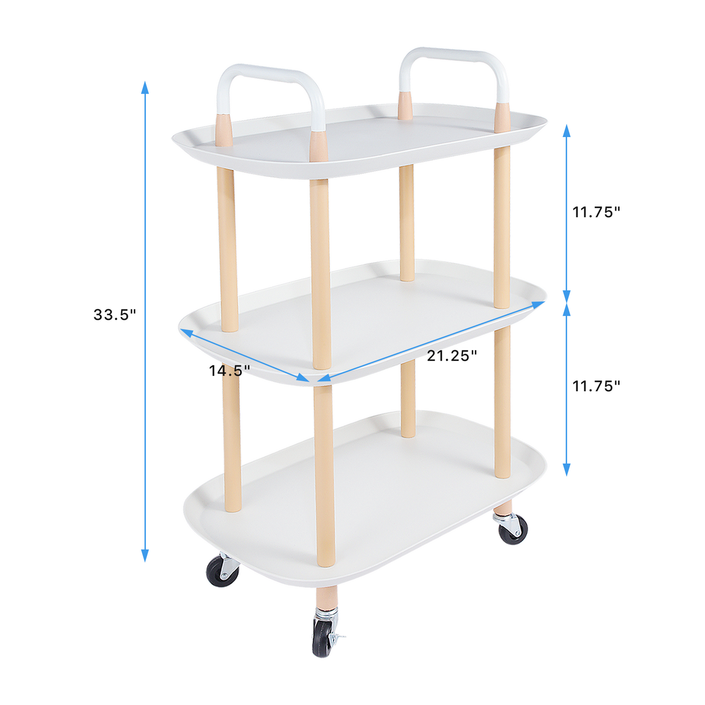 3-Tier Rolling Storage Utility Cart