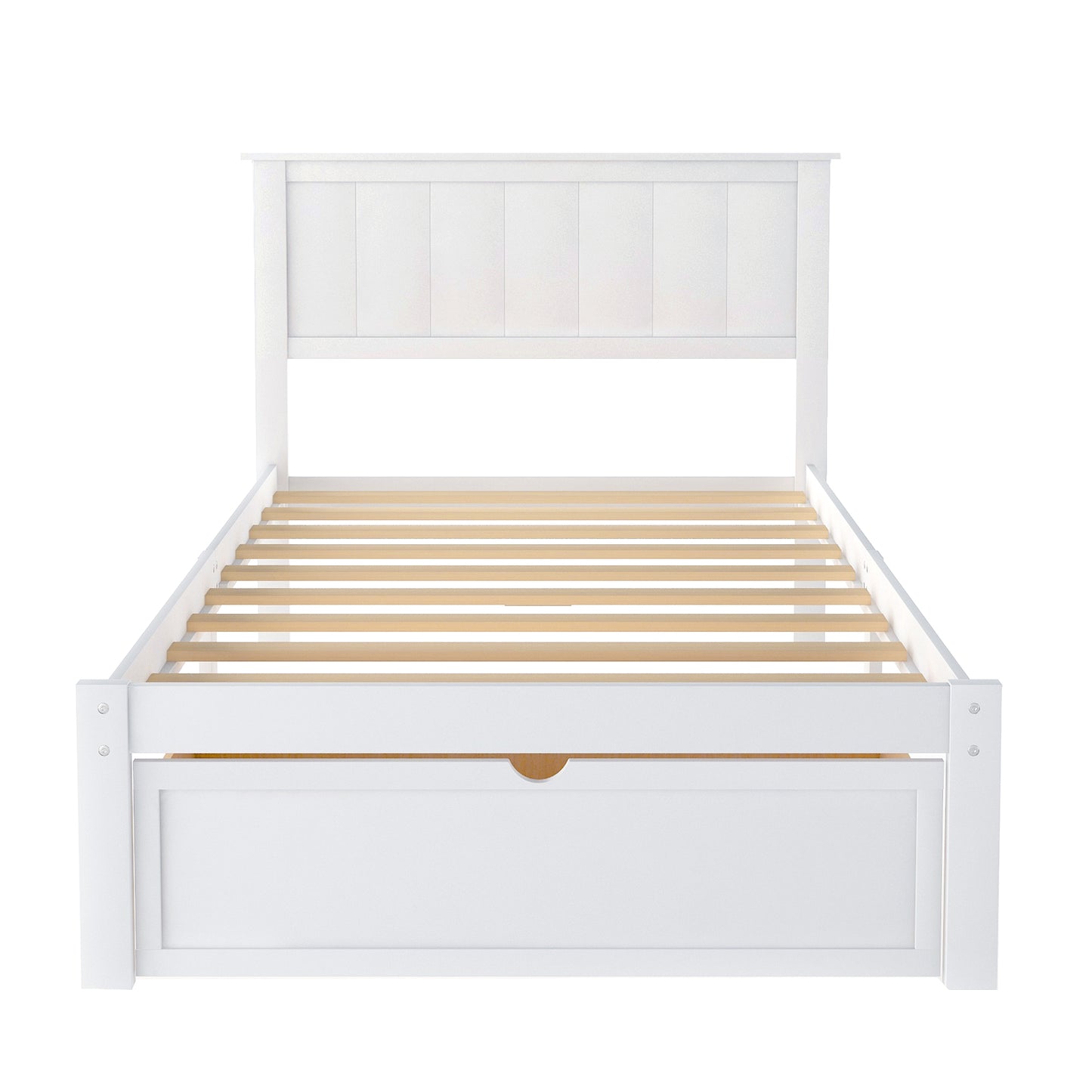 White Haven Twin Platform Bed with Storage Drawer
