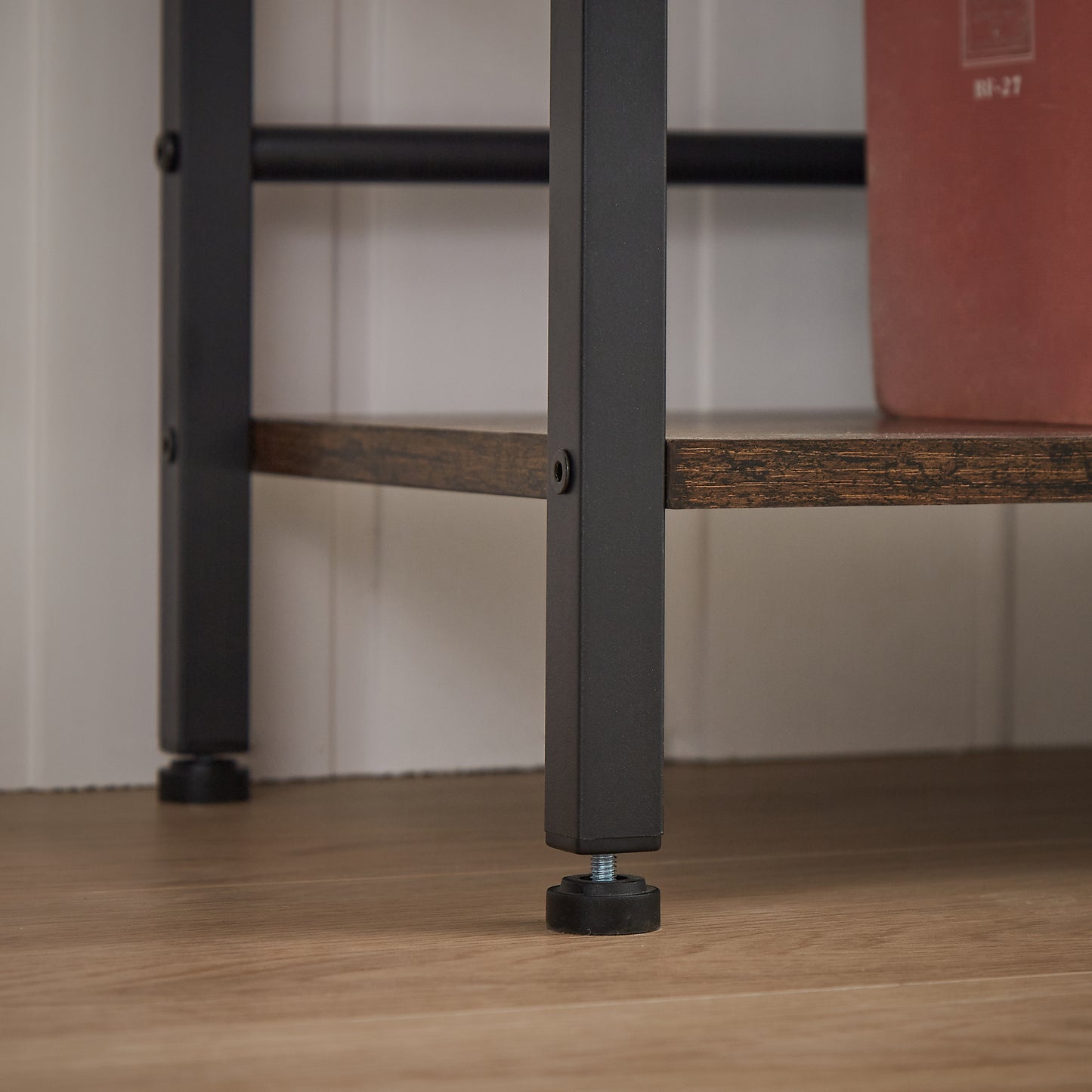 Triple Wide 5-shelf Bookshelves Industrial Retro Wooden Style - Rustic Brown