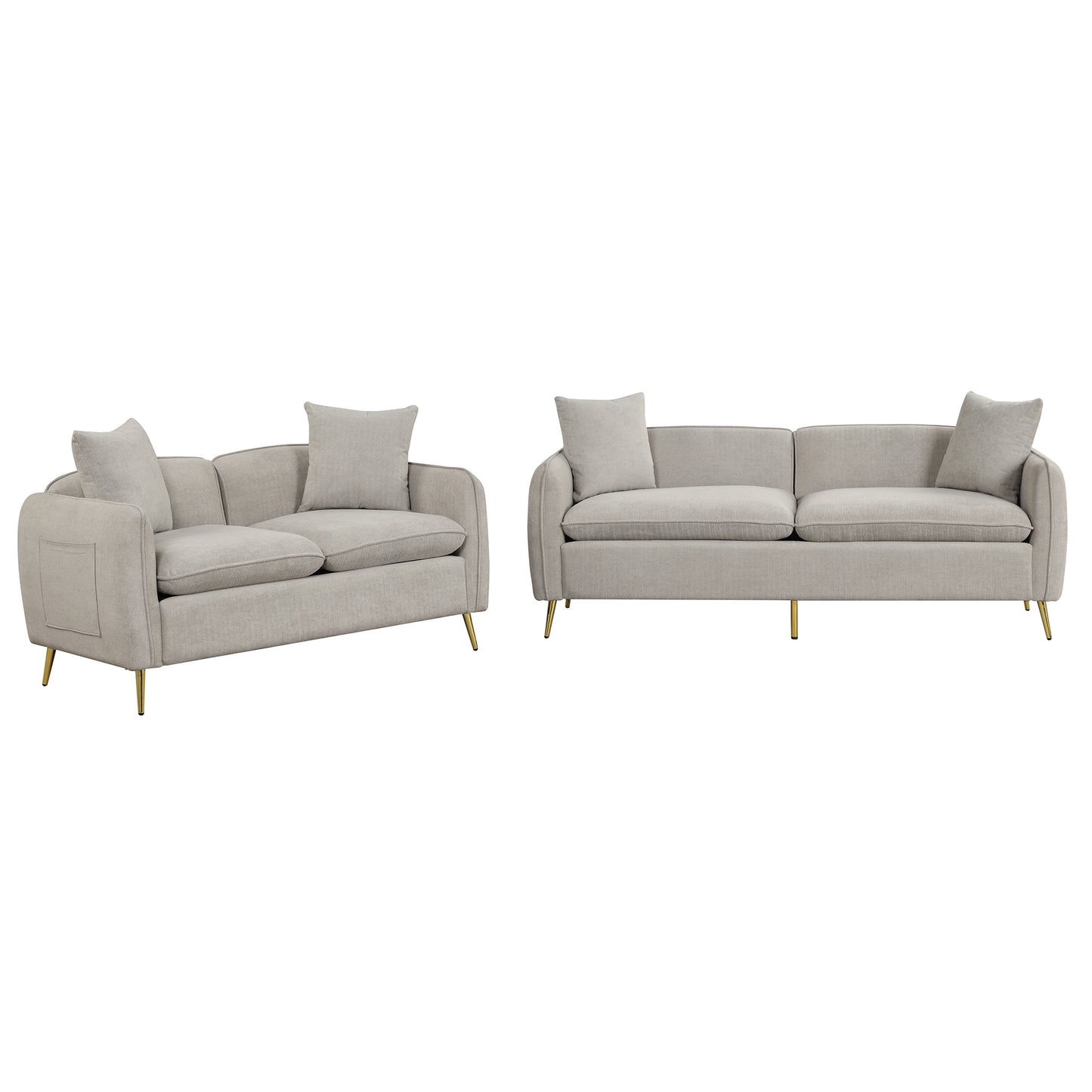 Elegant Comfort Velvet Sofa Set