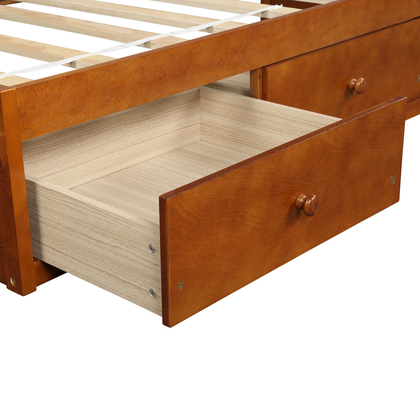 Oris Twin Size Wood Platform Bed - Oak