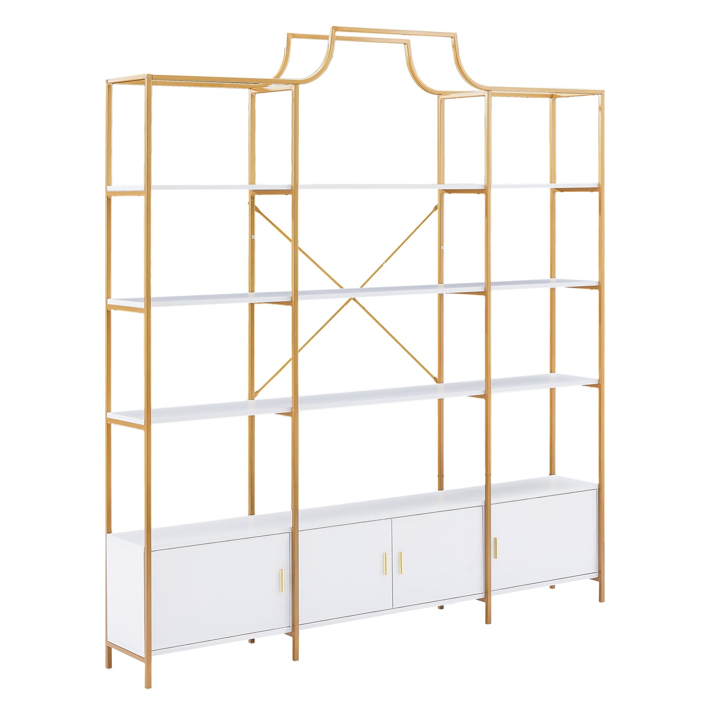 X Bar Gold Frame Bookcase