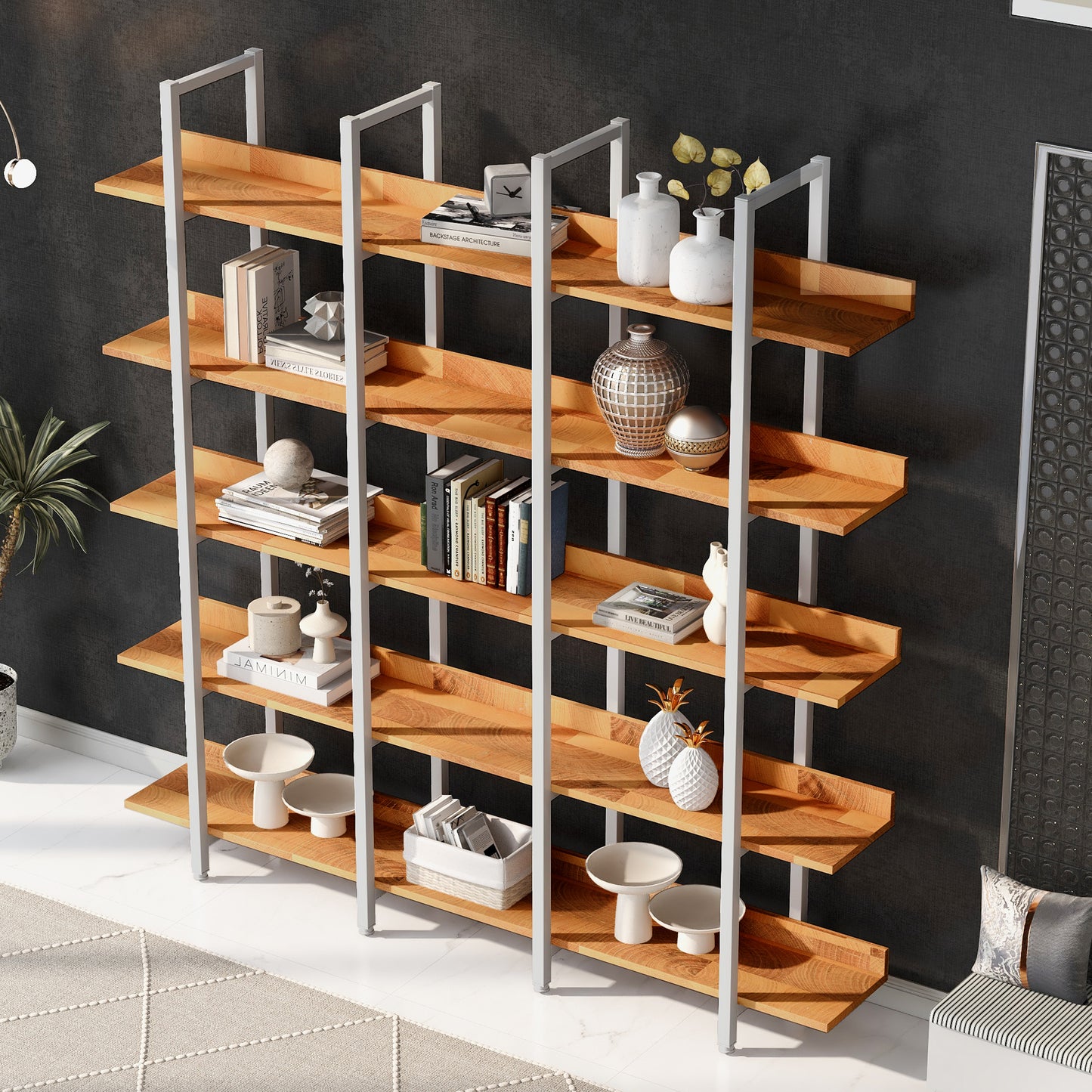 Vintage Industrial Style Shelf - Brown
