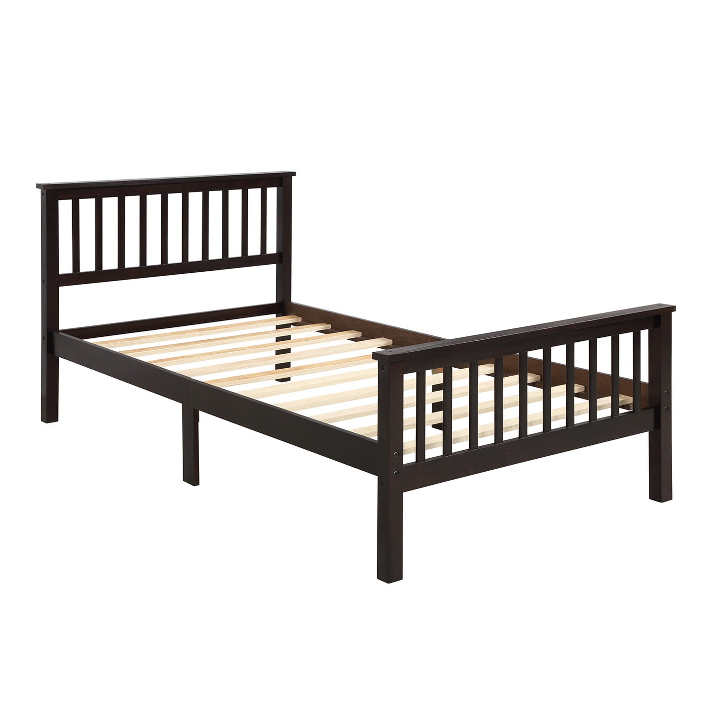 Elegant Dreams Twin Espresso Bed