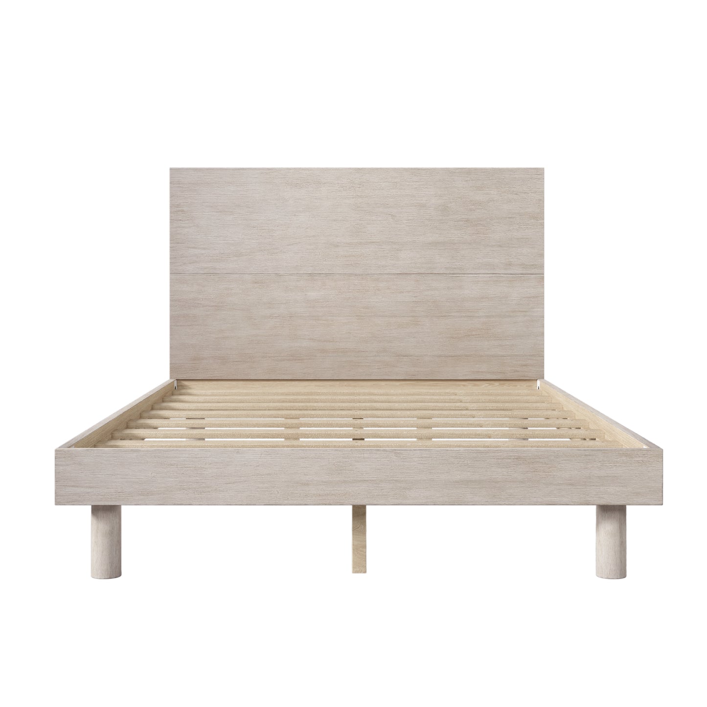 Stone Gray Full Size Platform Bed Frame