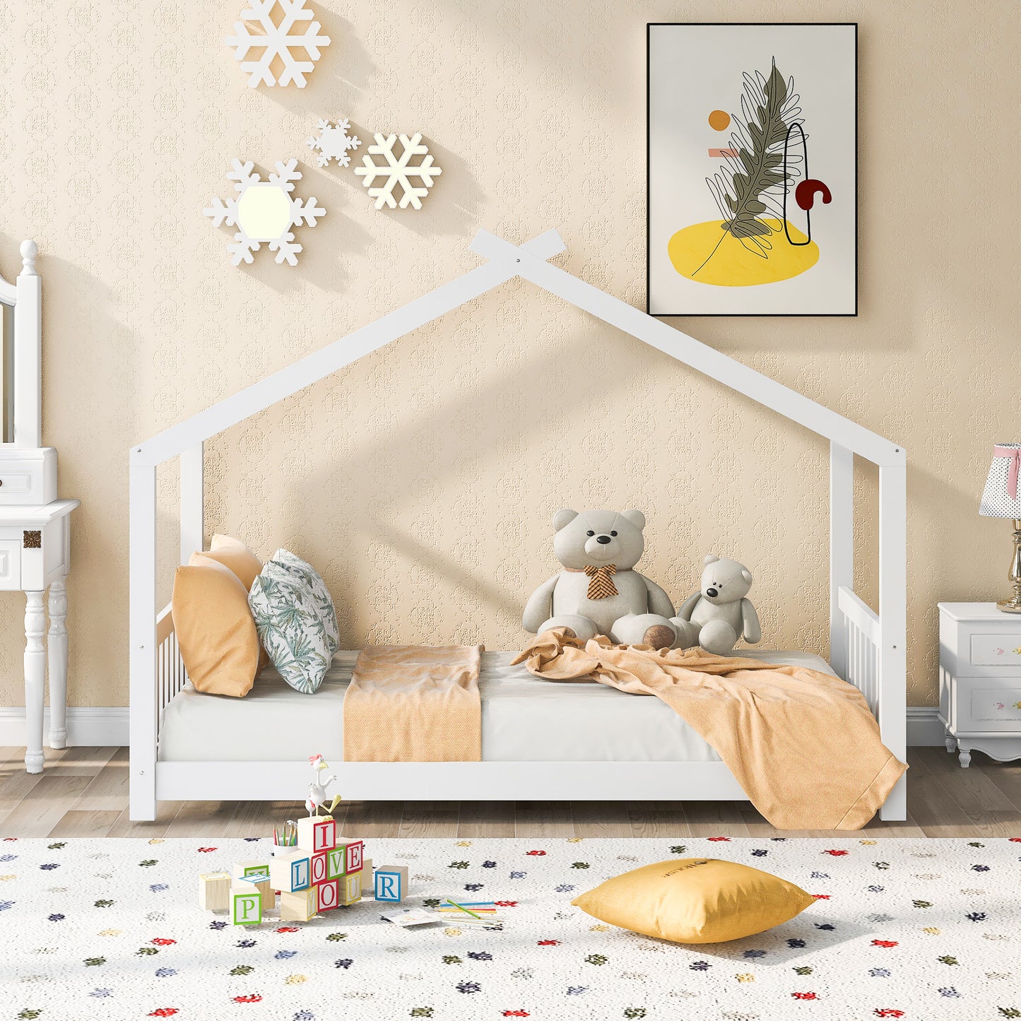 Dream Haven Twin House Bed