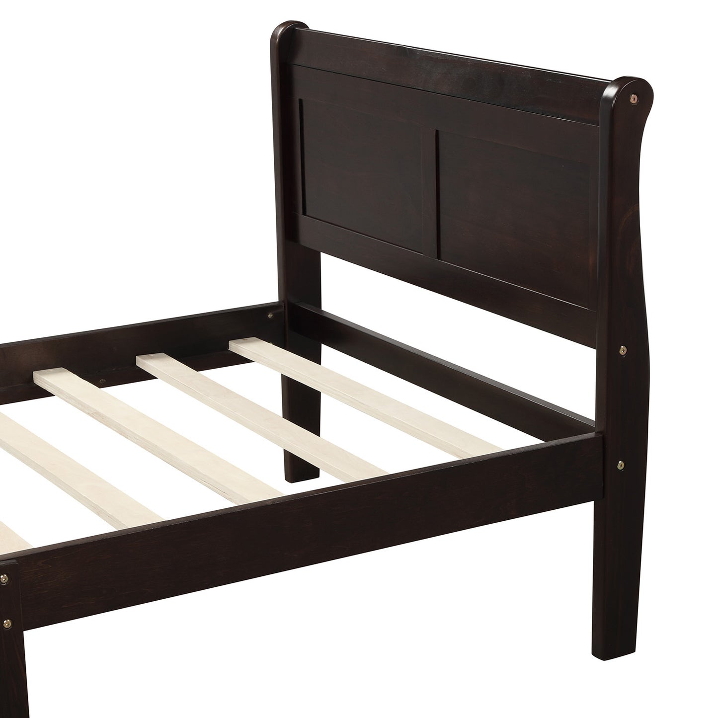 Urban Fusion Twin Size Wood Platform Bed - Espresso