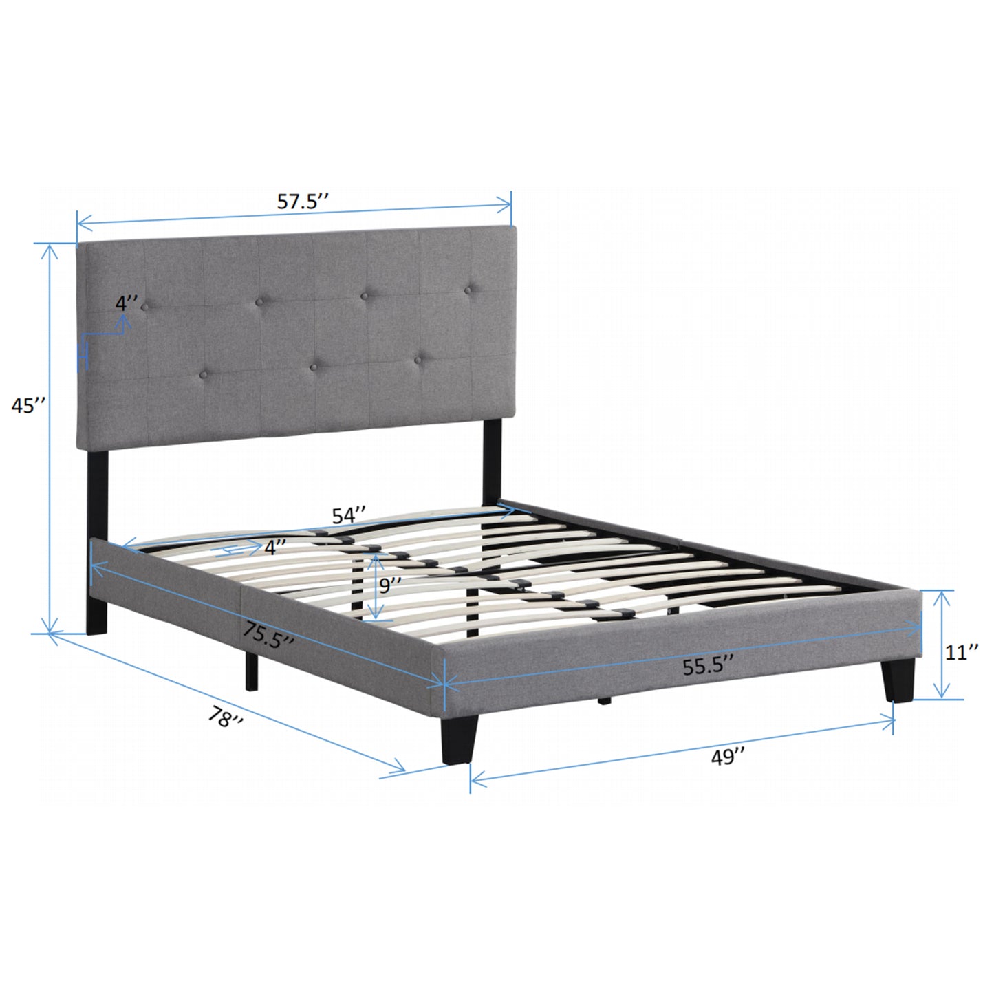 Elegant Upholstered Platform Bed