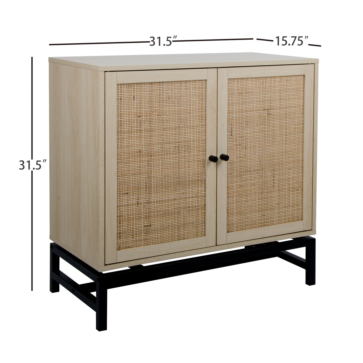 Rattan Haven 2 Door Cabinet - Natural