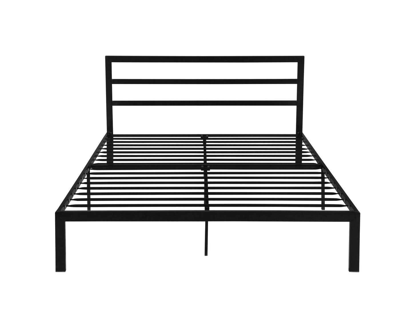 Zaker Queen Size Platform Metal Bed Frame - Black