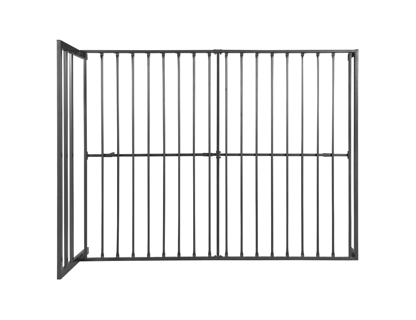 Zaker King Size Platform Metal Bed Frame - Gray