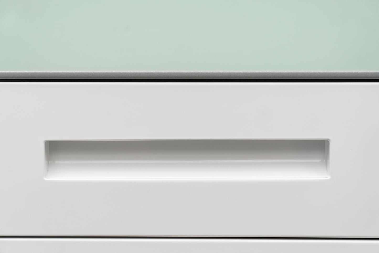 Compact 3 Drawer Mobile File Cabinet - White+Grey