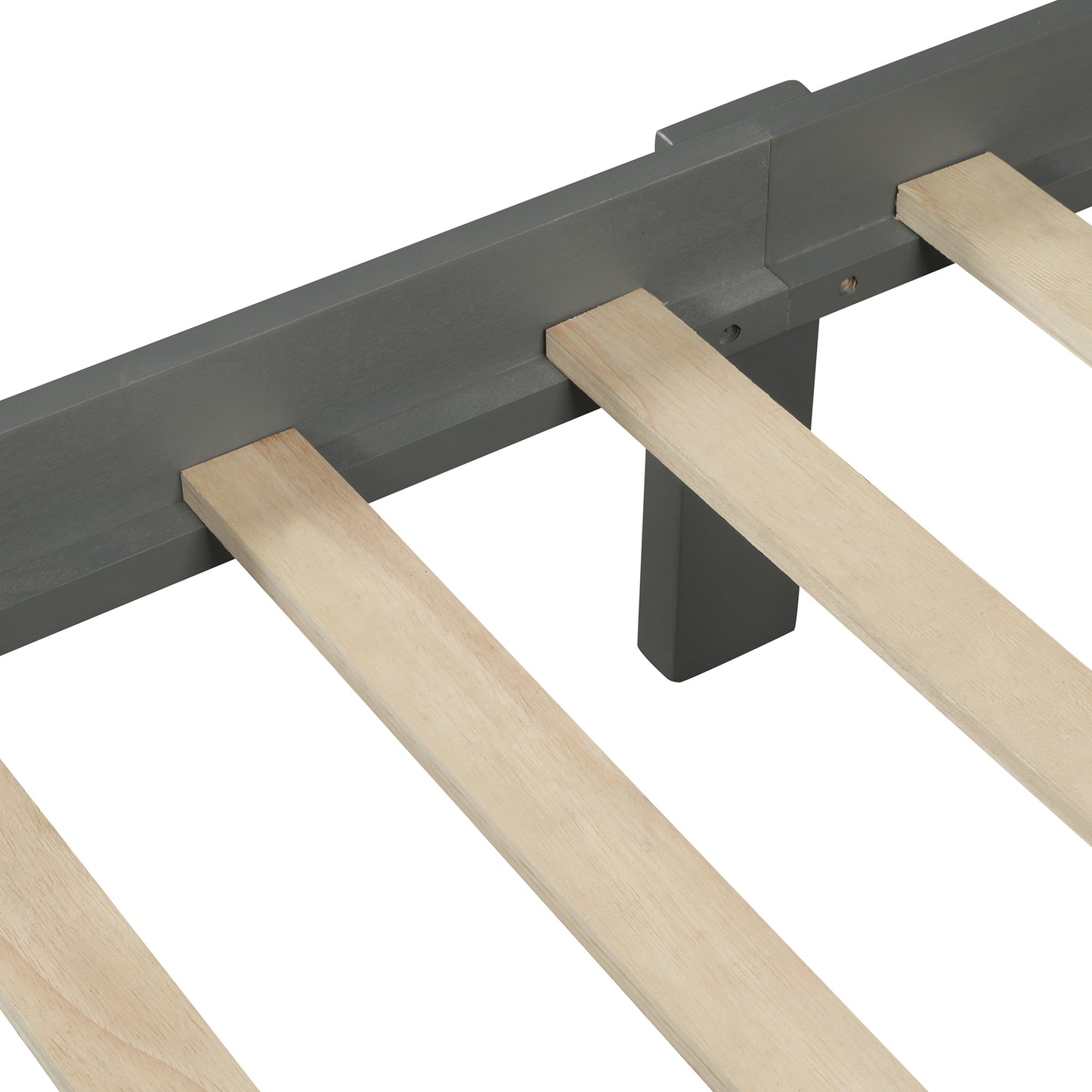 Pica Full Size Wood Platform Bed - Gray