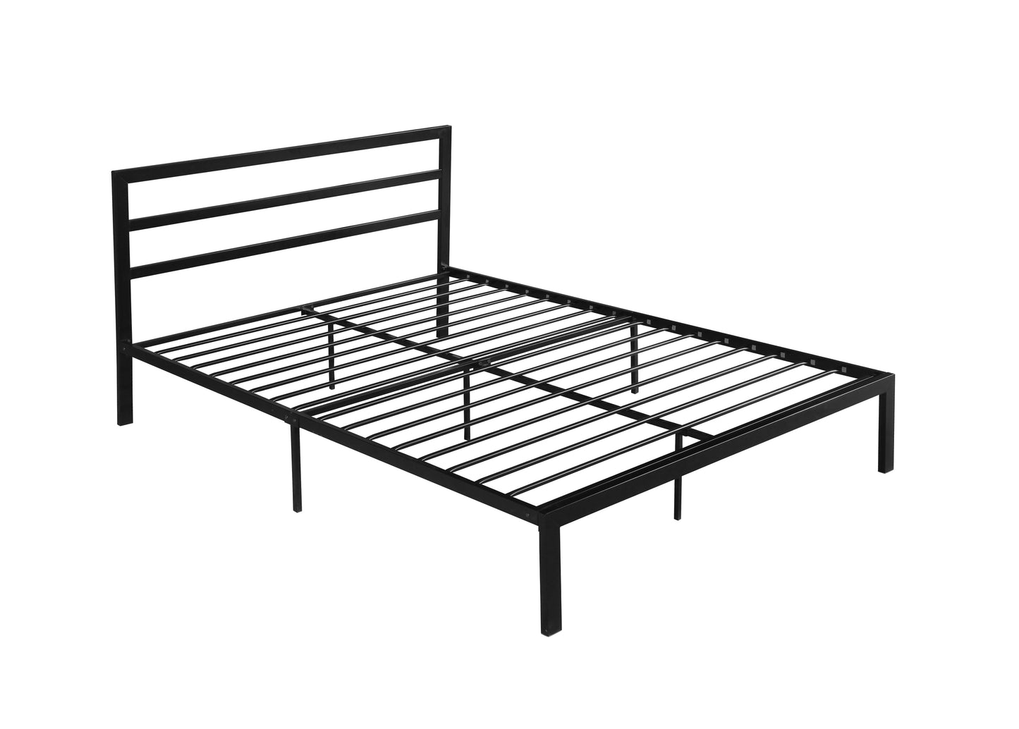 Zaker Queen Size Platform Metal Bed Frame - Black