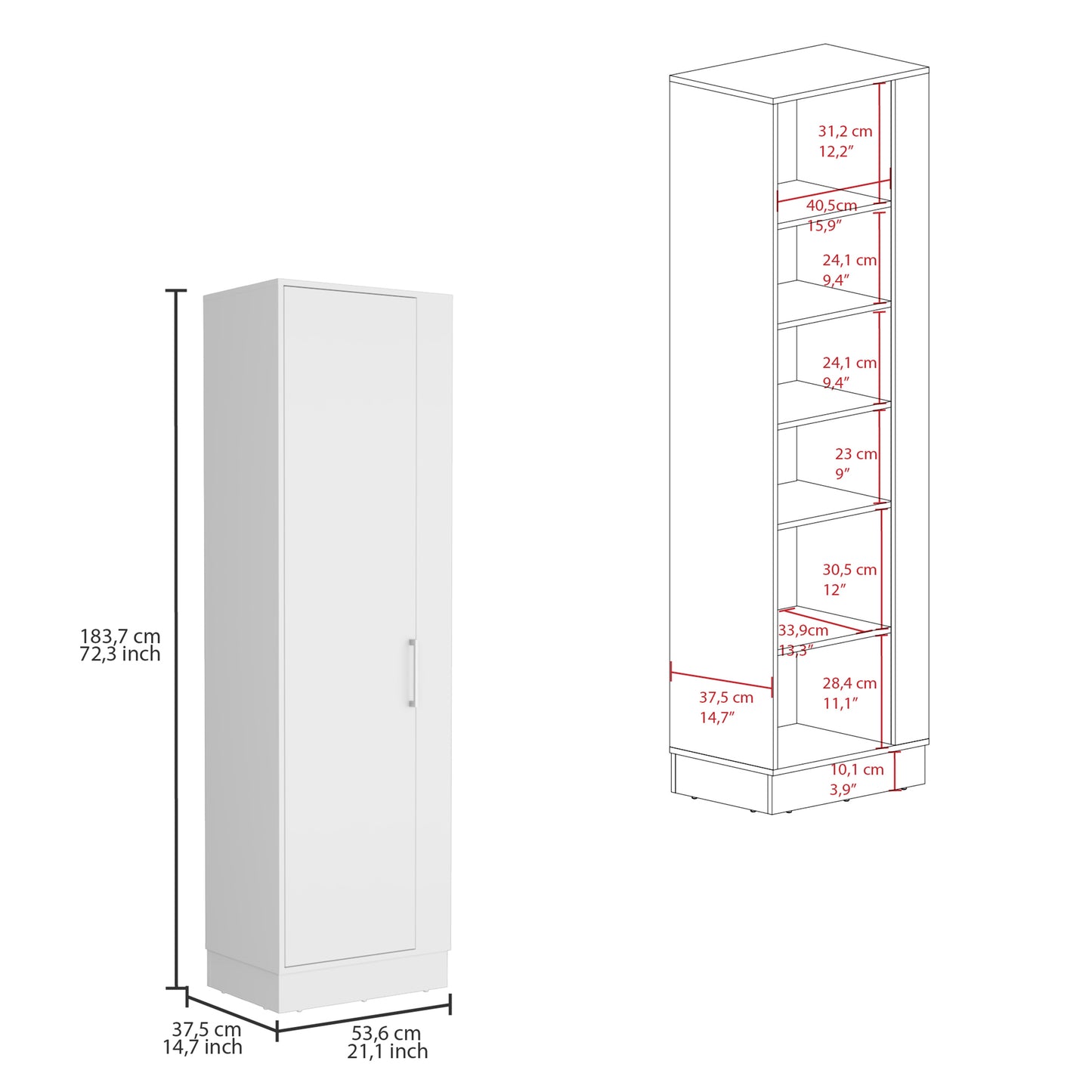 Lio Storage Cabinet - White