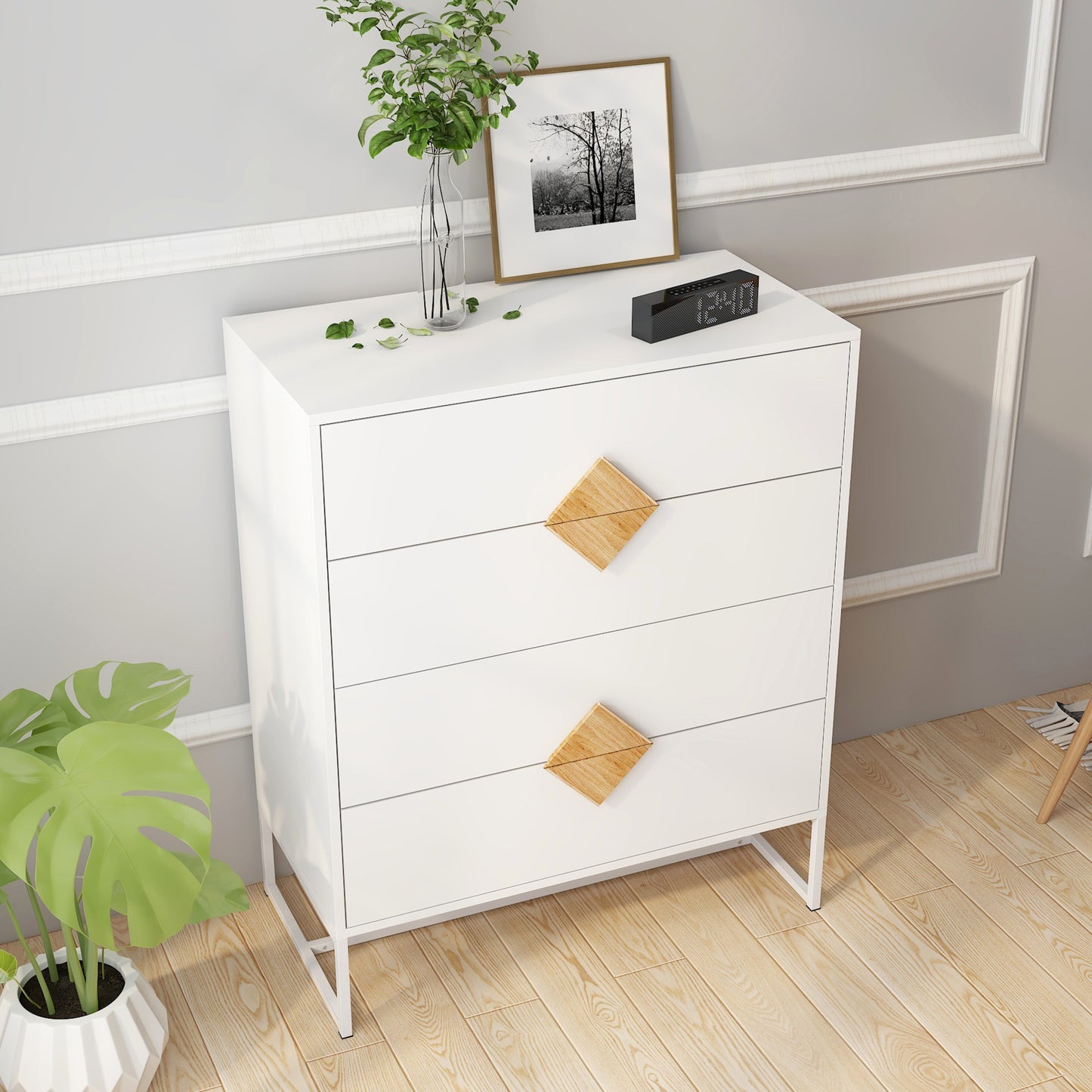 Elegant Oakwood Square Dresser