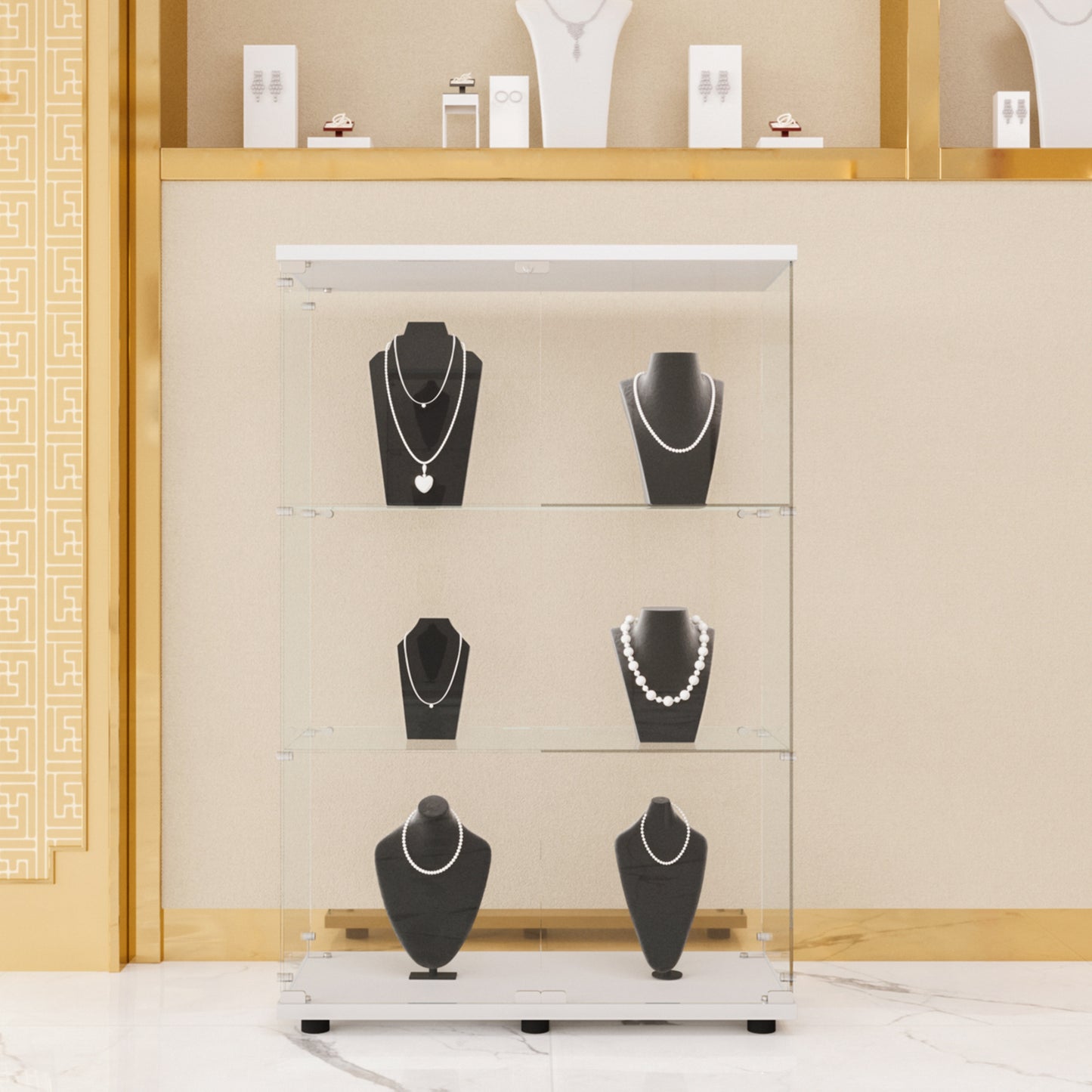 Luminous Glass Showcase Cabinet