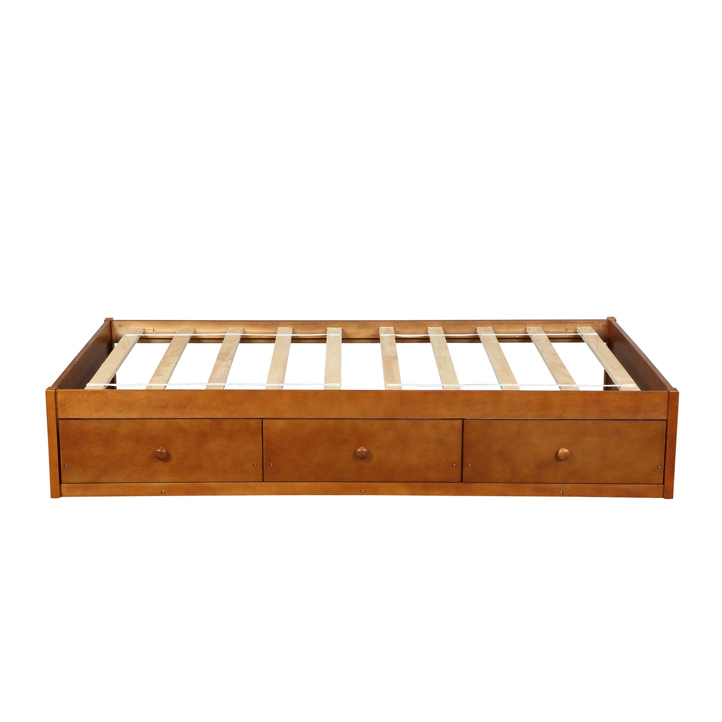 Oris Twin Size Wood Platform Bed - Oak