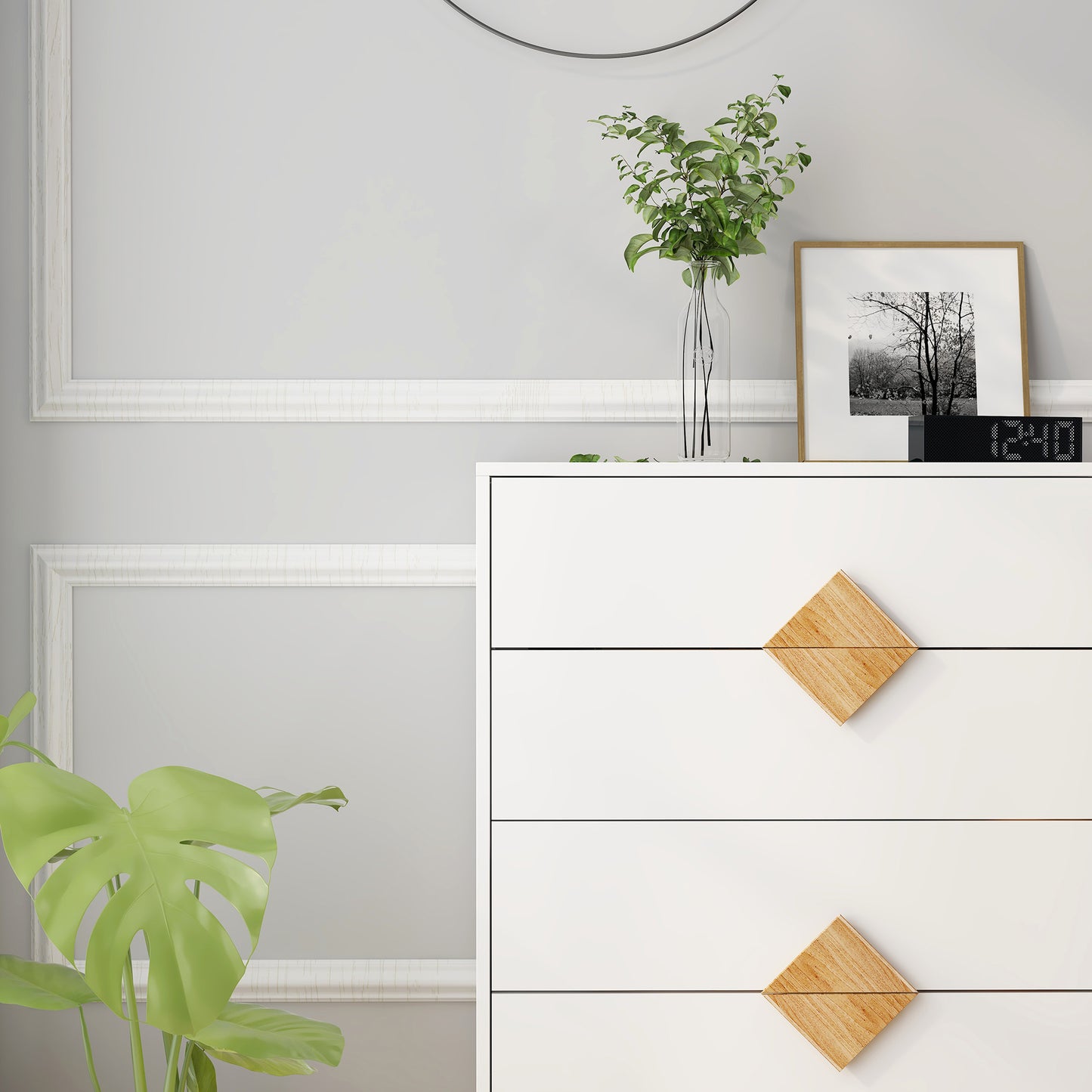 Elegant Oakwood Square Dresser
