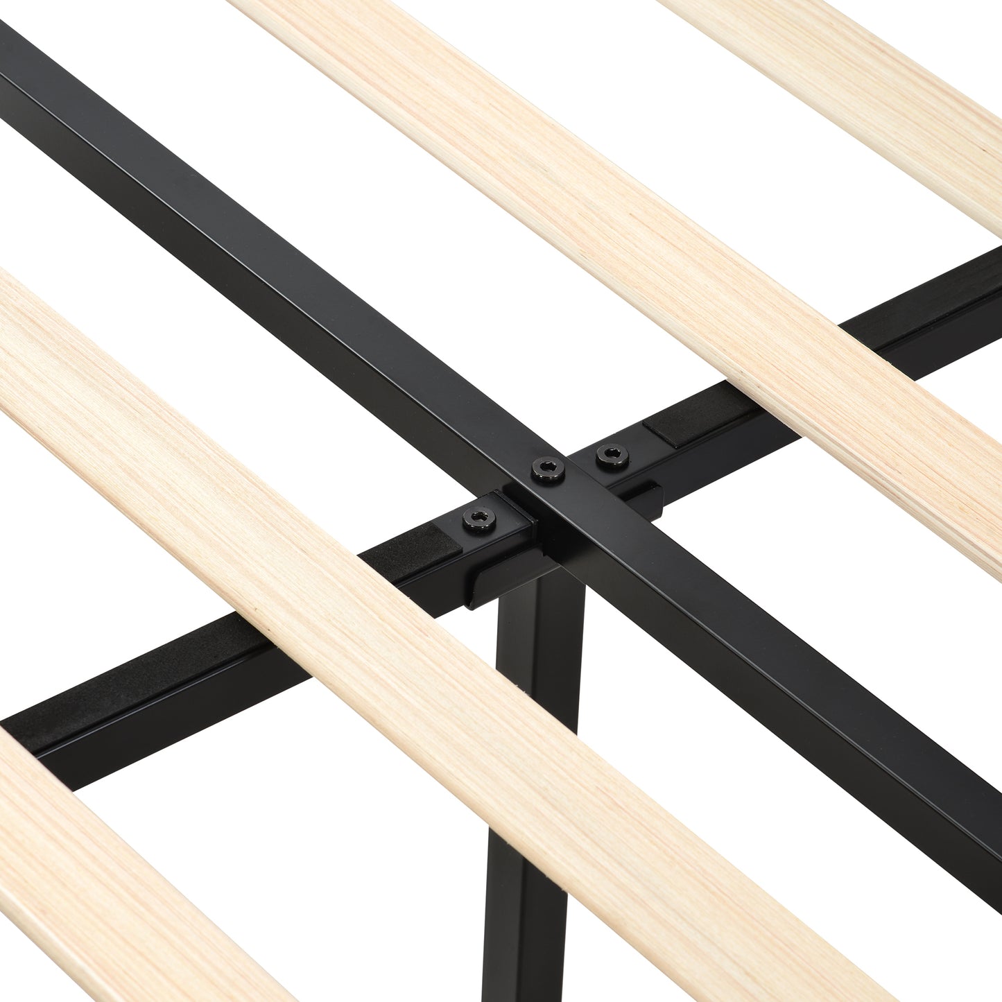 Xavier Queen Size Storage Bed Metal Platform Bed with Drawer - Gray