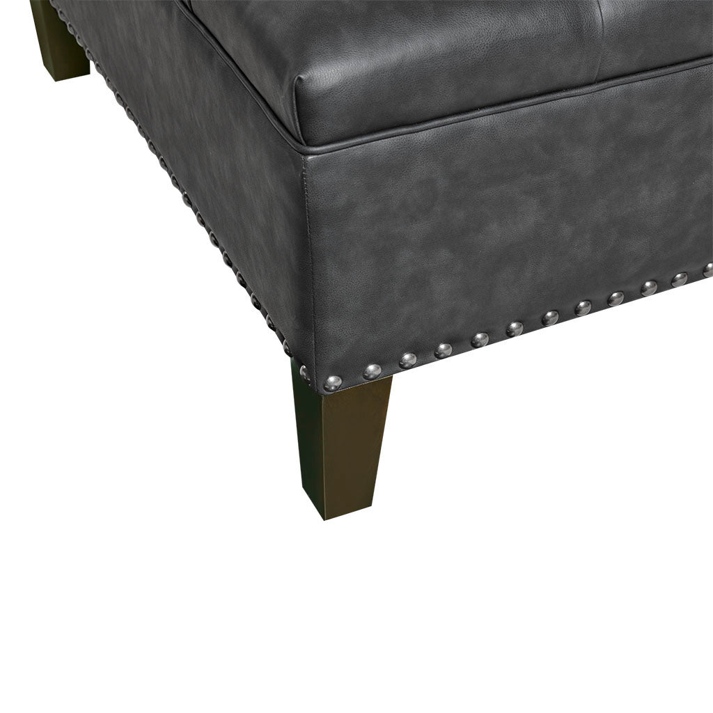 Lindsey Tufted Square Cocktail Ottoman - Black