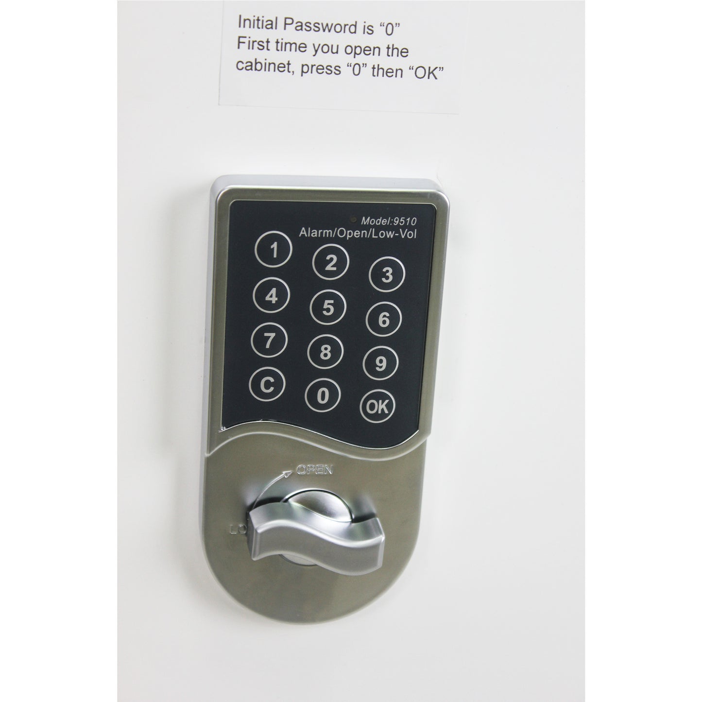 Mobile Charging Cart and Cabinet With Combination Lock - White