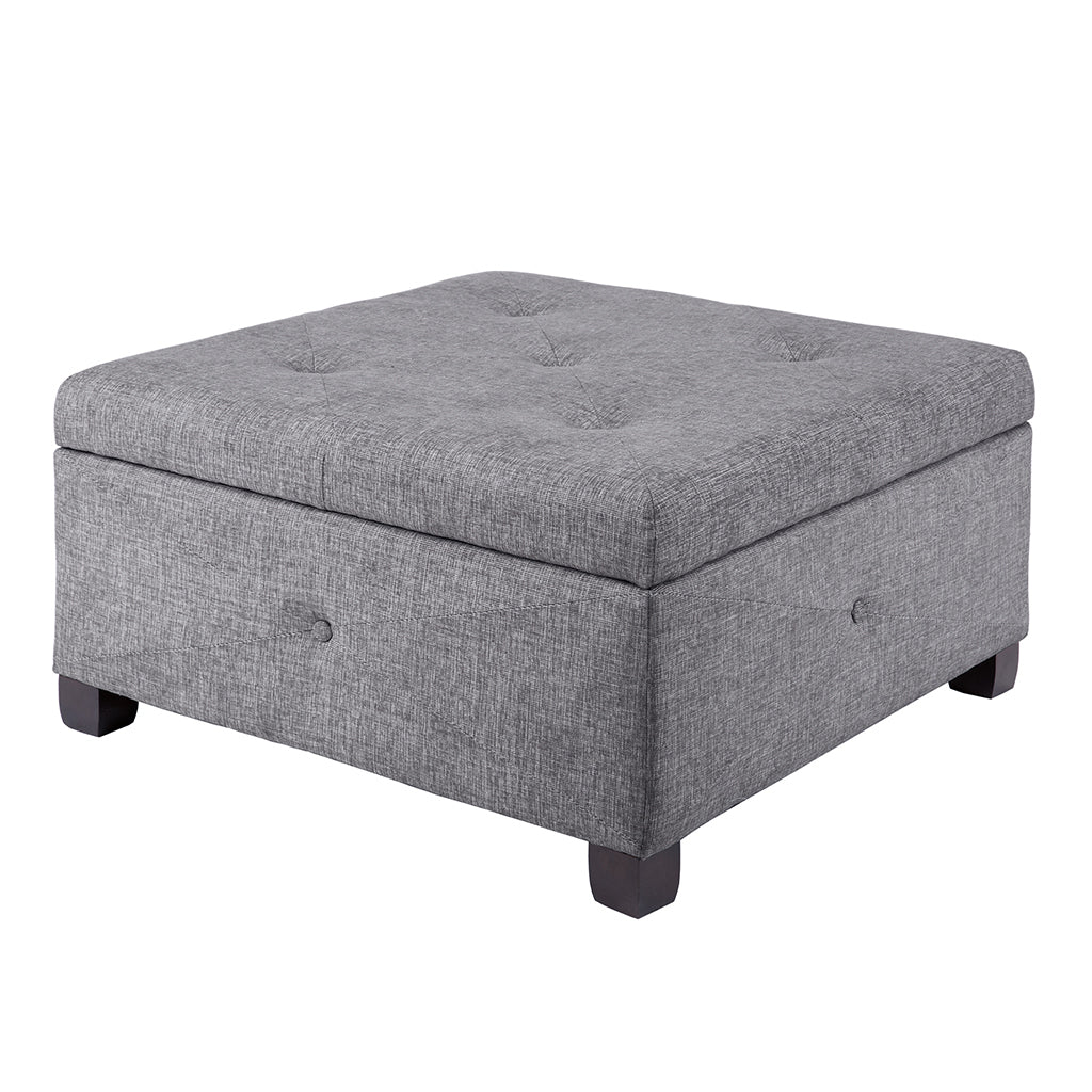 Alpine Button Tufted Storage Ottoman