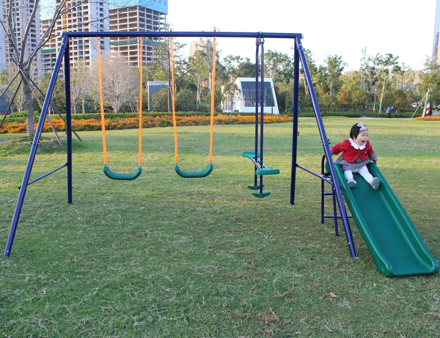 Rainbow Adventure Swing Set