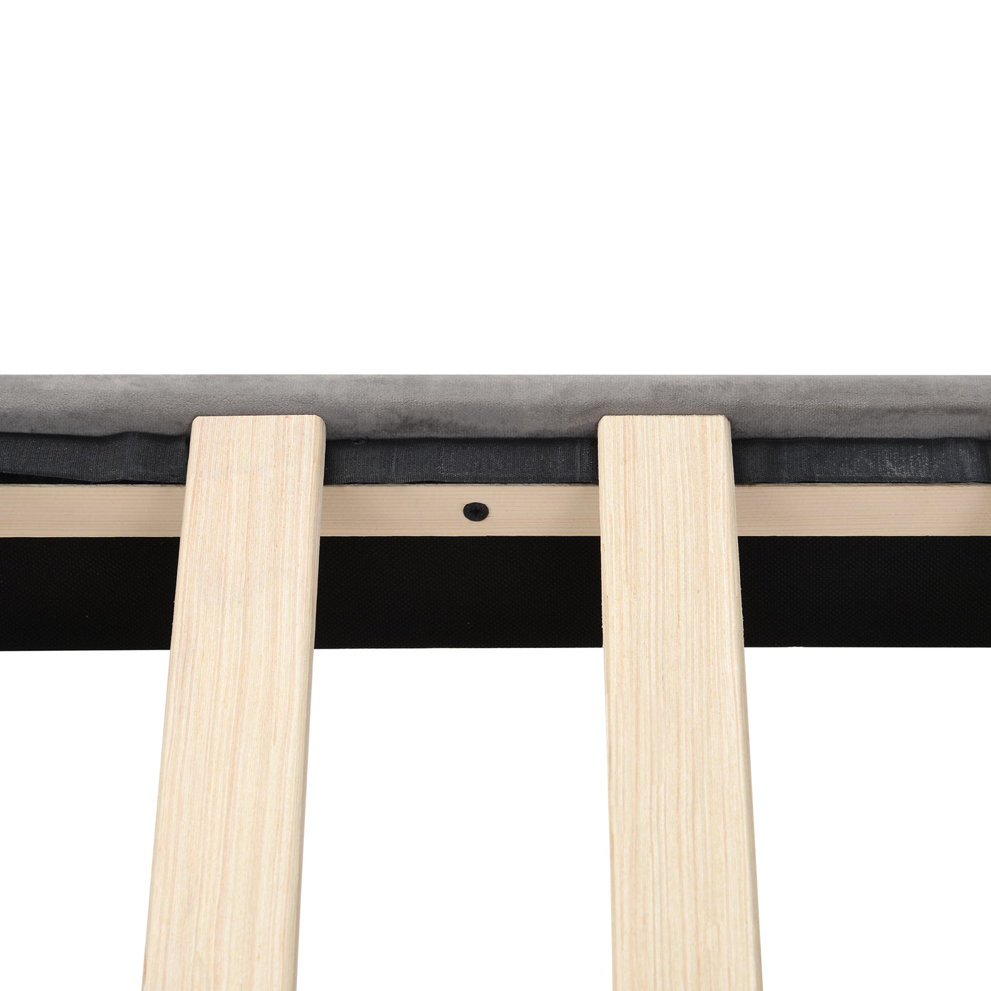 Xavier Queen Size Storage Bed Metal Platform Bed with Drawer - Gray