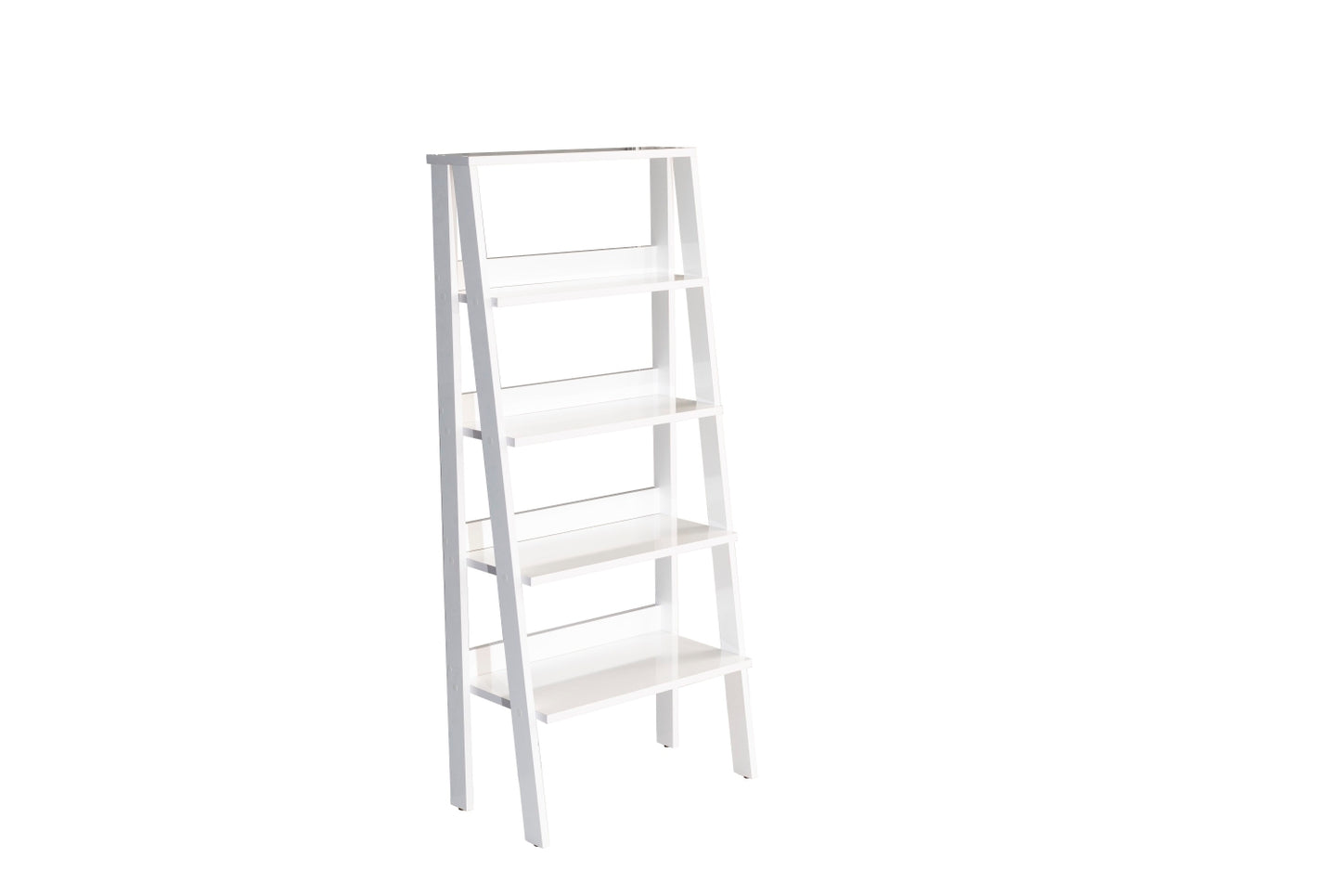 Otavio 5 Tier Modern Ladder Bookshelf - White