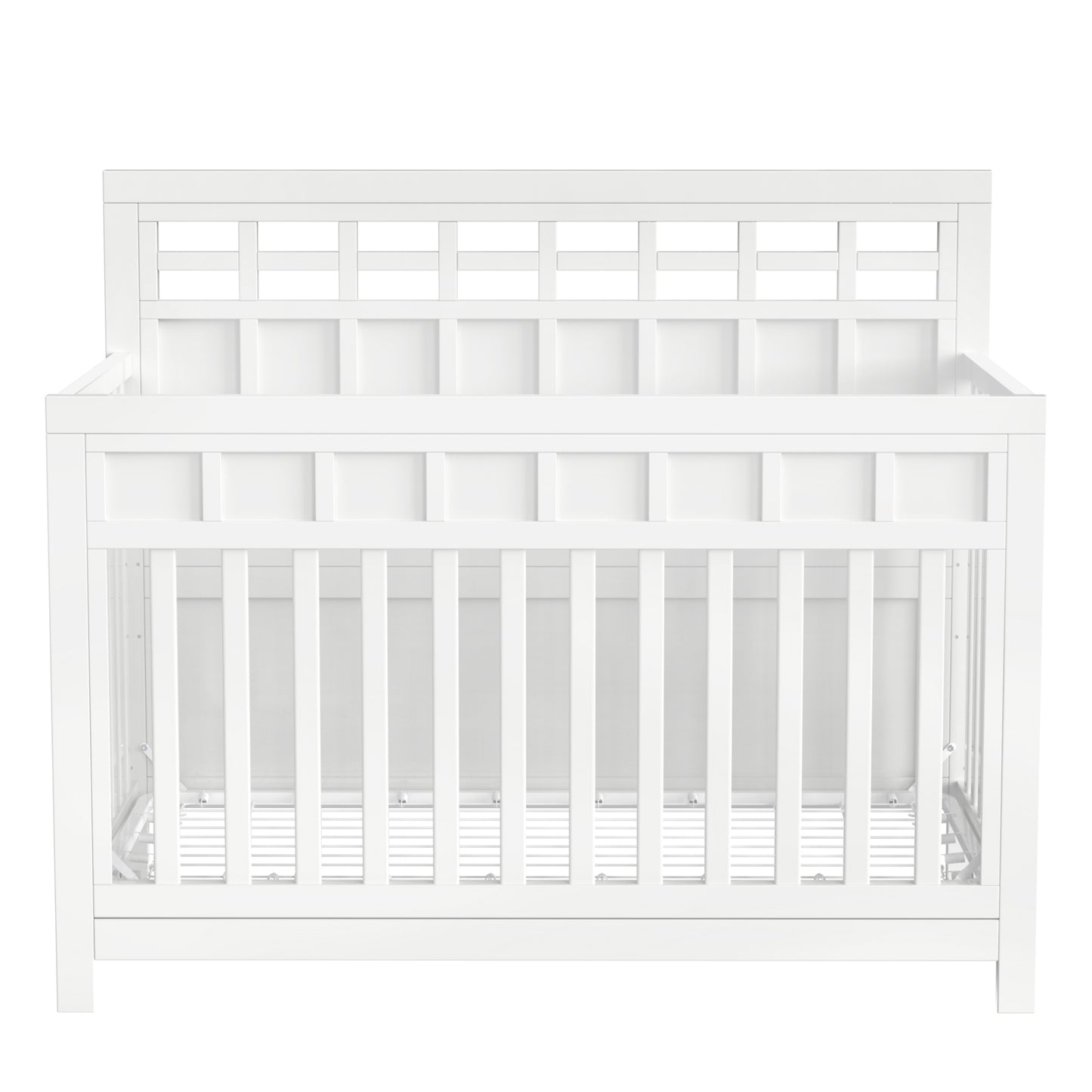 Baby Safe Crib Pine Solid Wood Non-Toxic - White