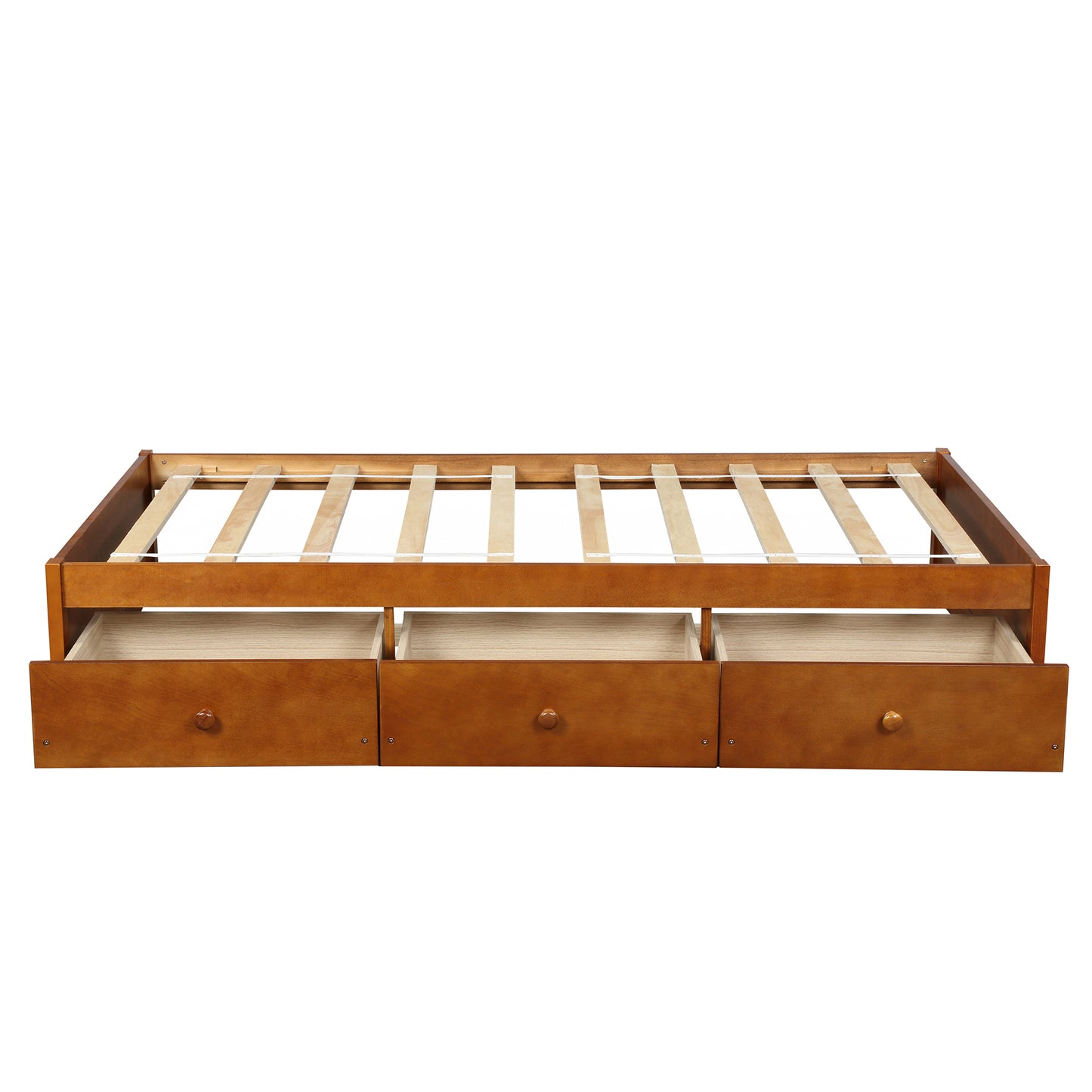 Oris Twin Size Wood Platform Bed - Oak