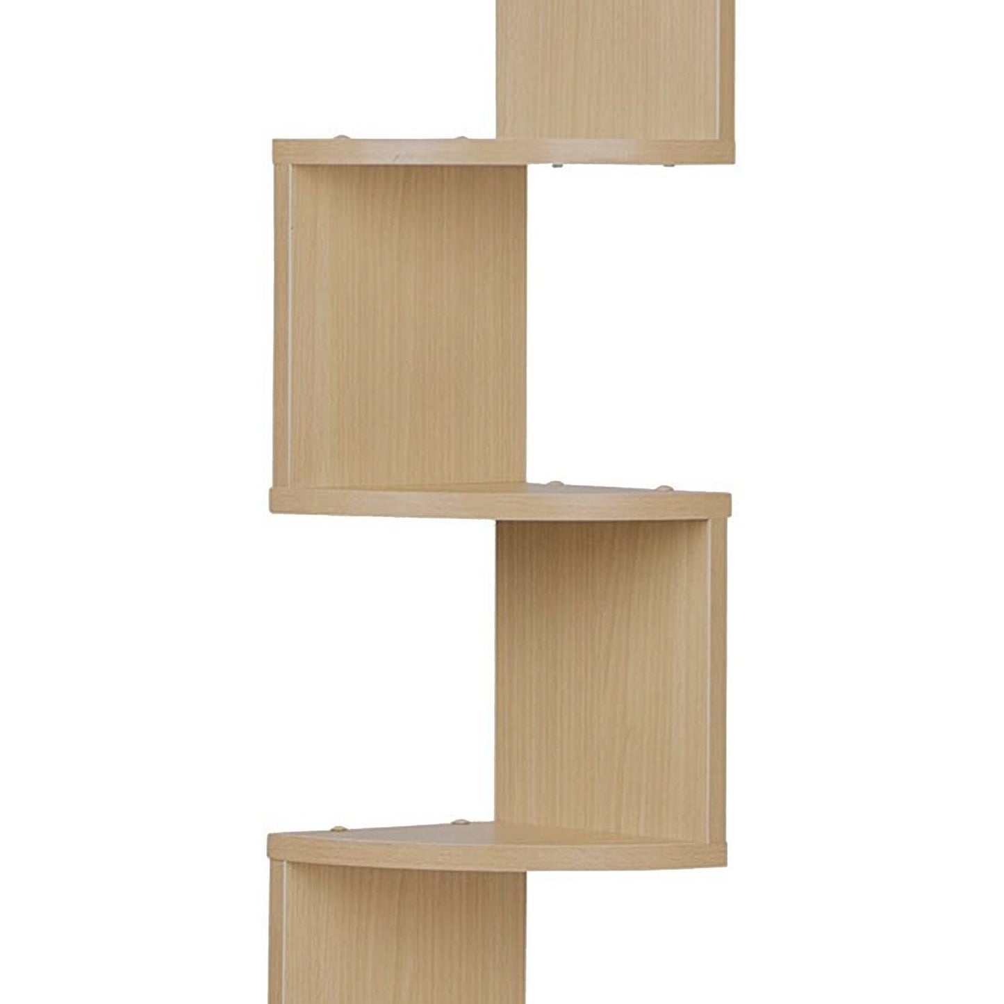 Beech Corner Wall Mount Shelf - Brown