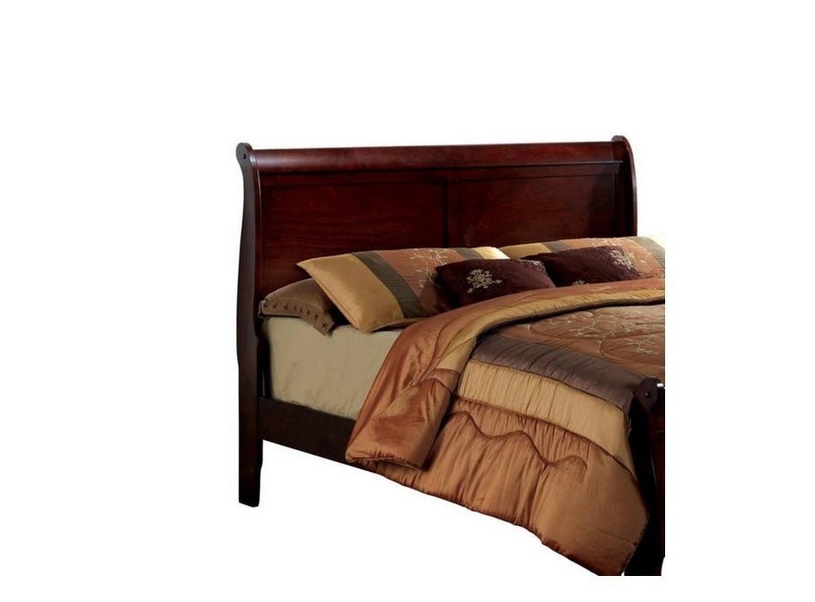 Louis Philippe Solid Wood Full Size Bed - Cherry
