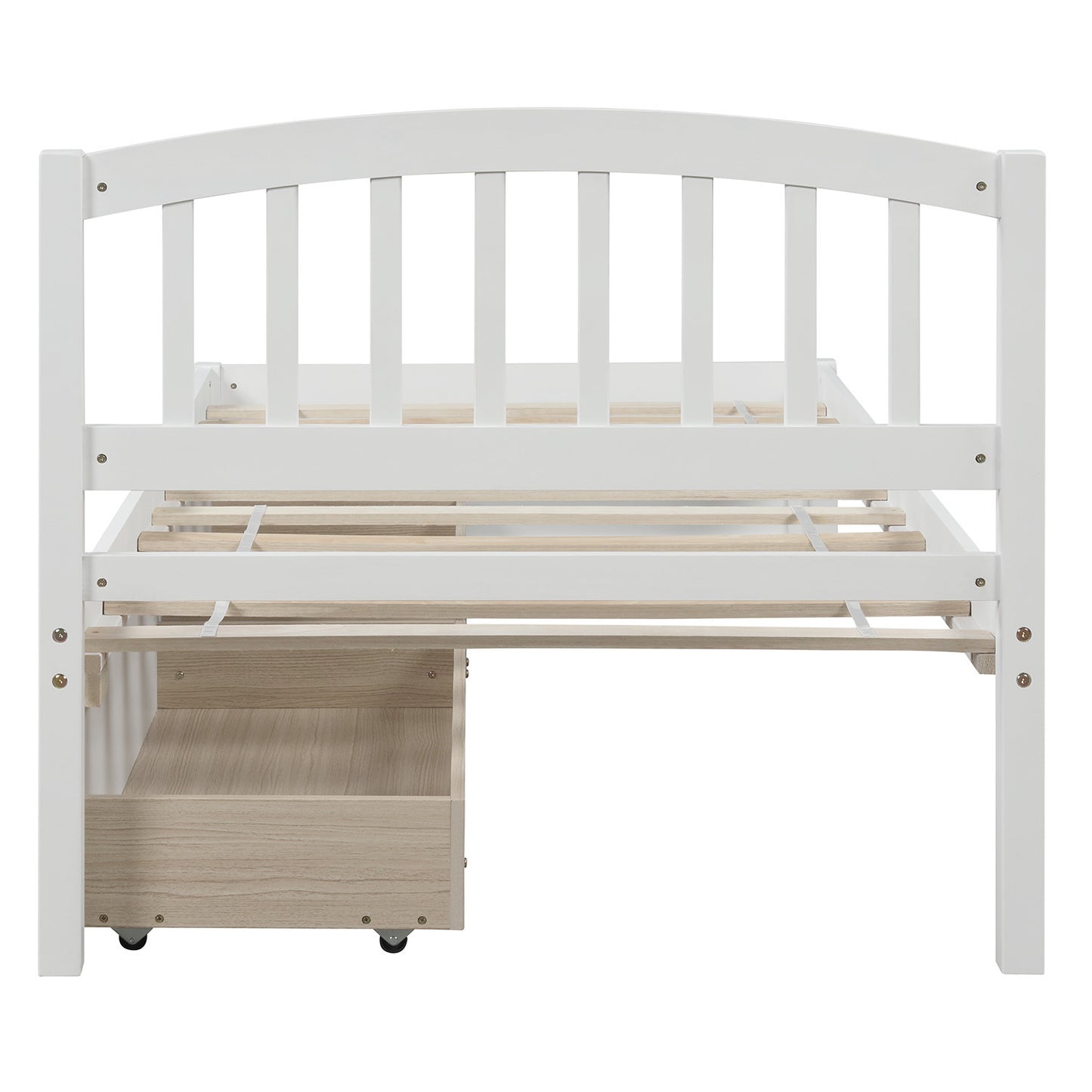 White Haven Twin Storage Bed