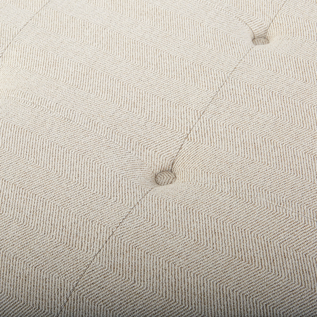 Miller Round Storage Ottoman - Beige