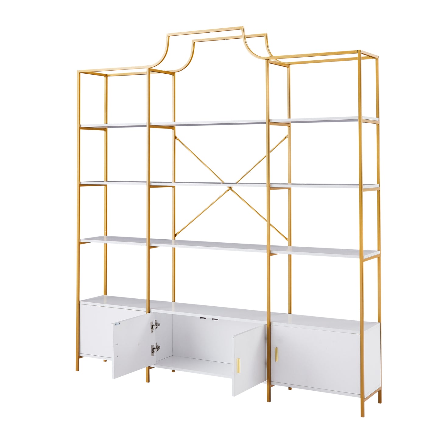 X Bar Gold Frame Bookcase