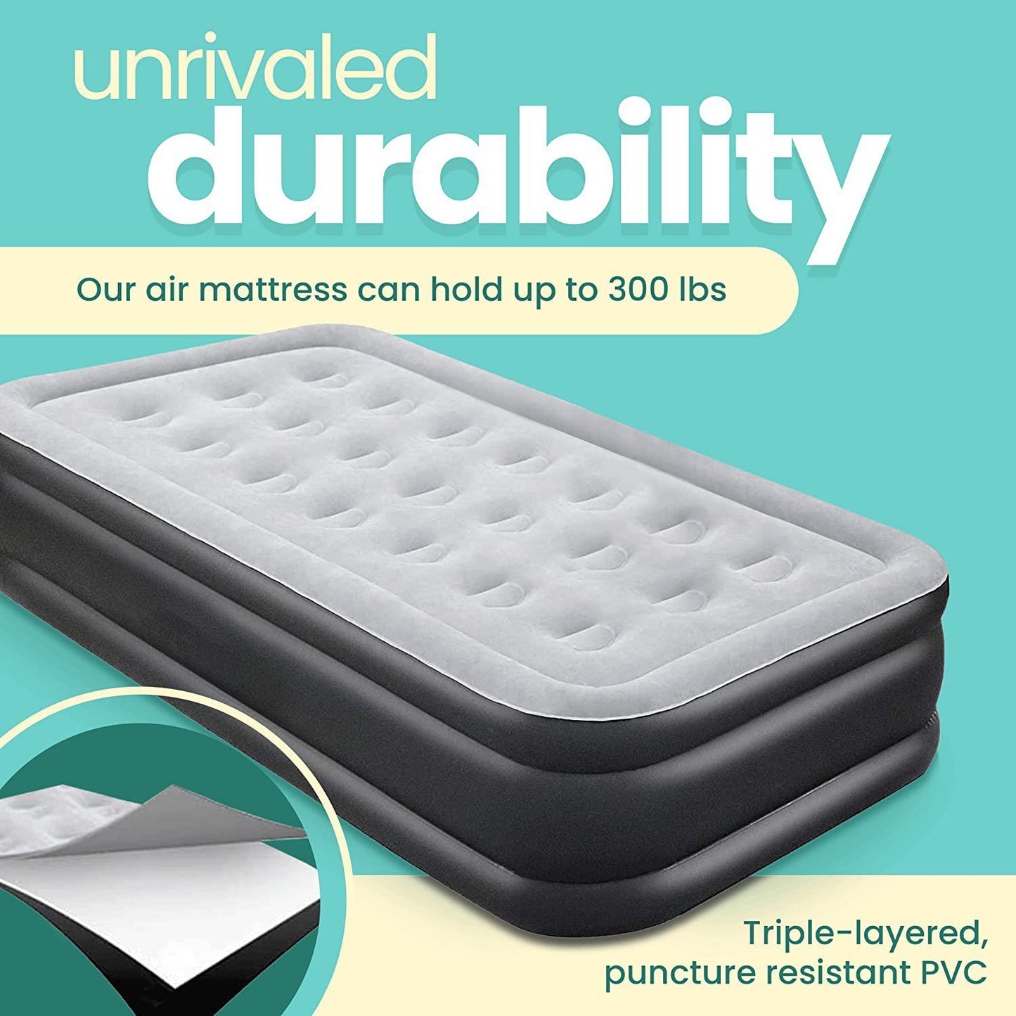 LuxAir Comfort+ Twin Air Mattress