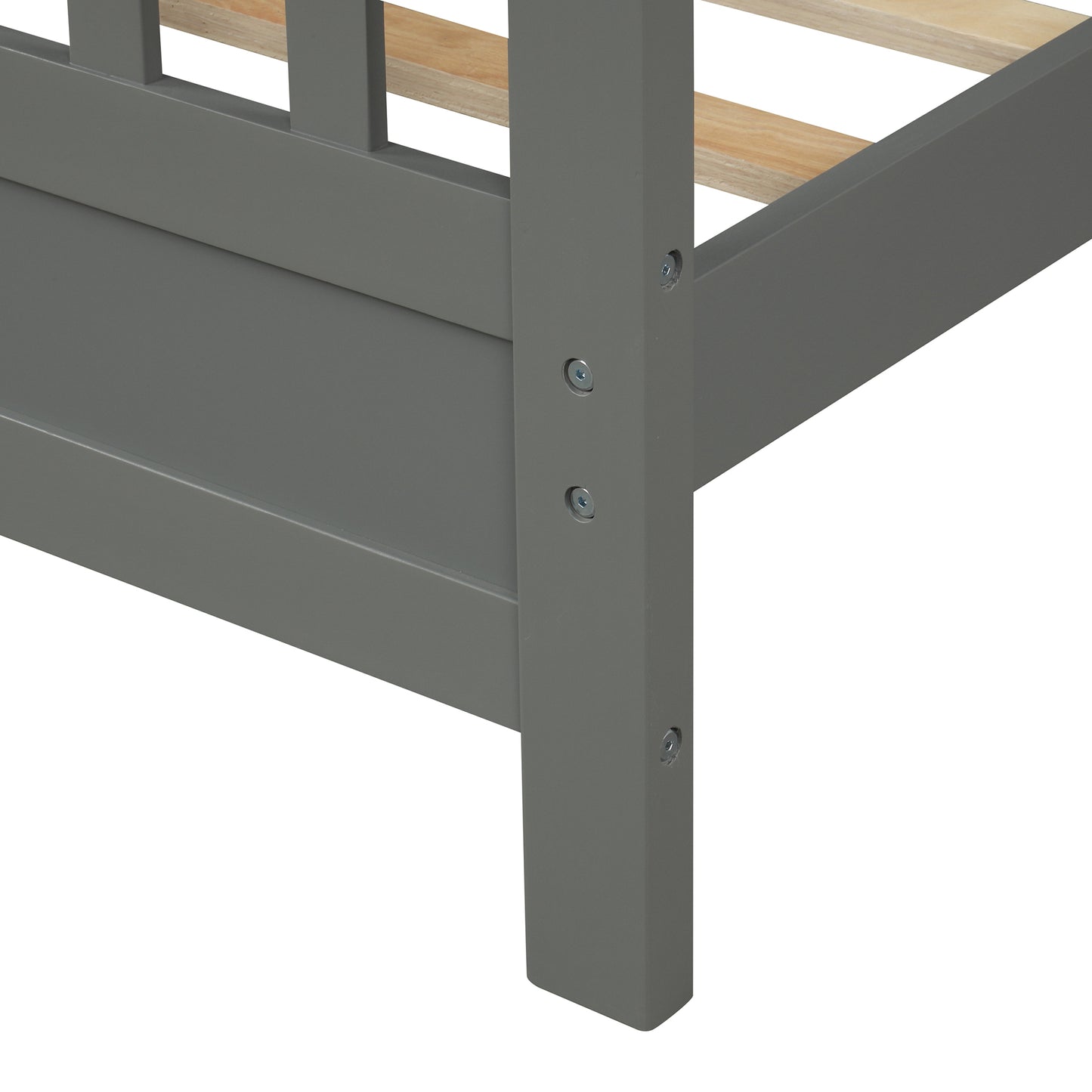 Pica Full Size Wood Platform Bed - Gray